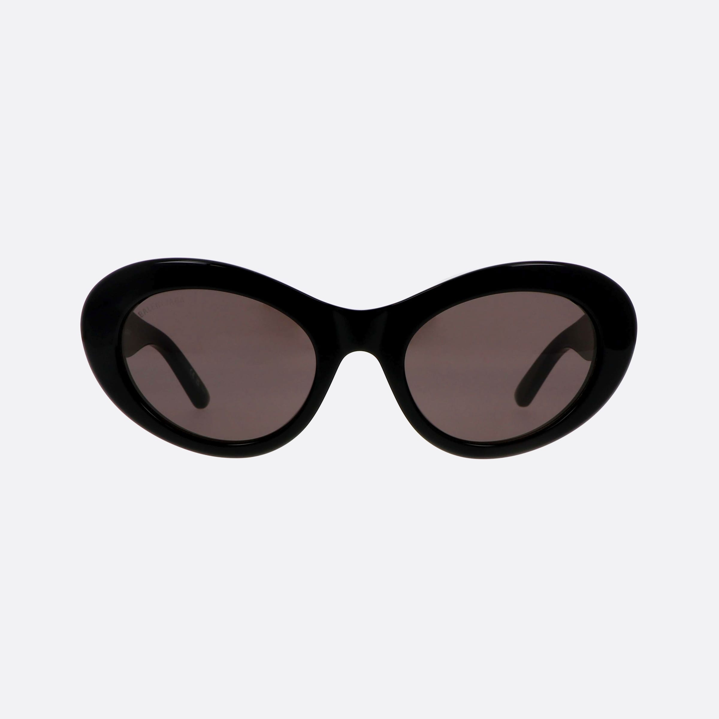 Balenciaga 55mm Everyday Black Oval Woman Sunglasses - Side View