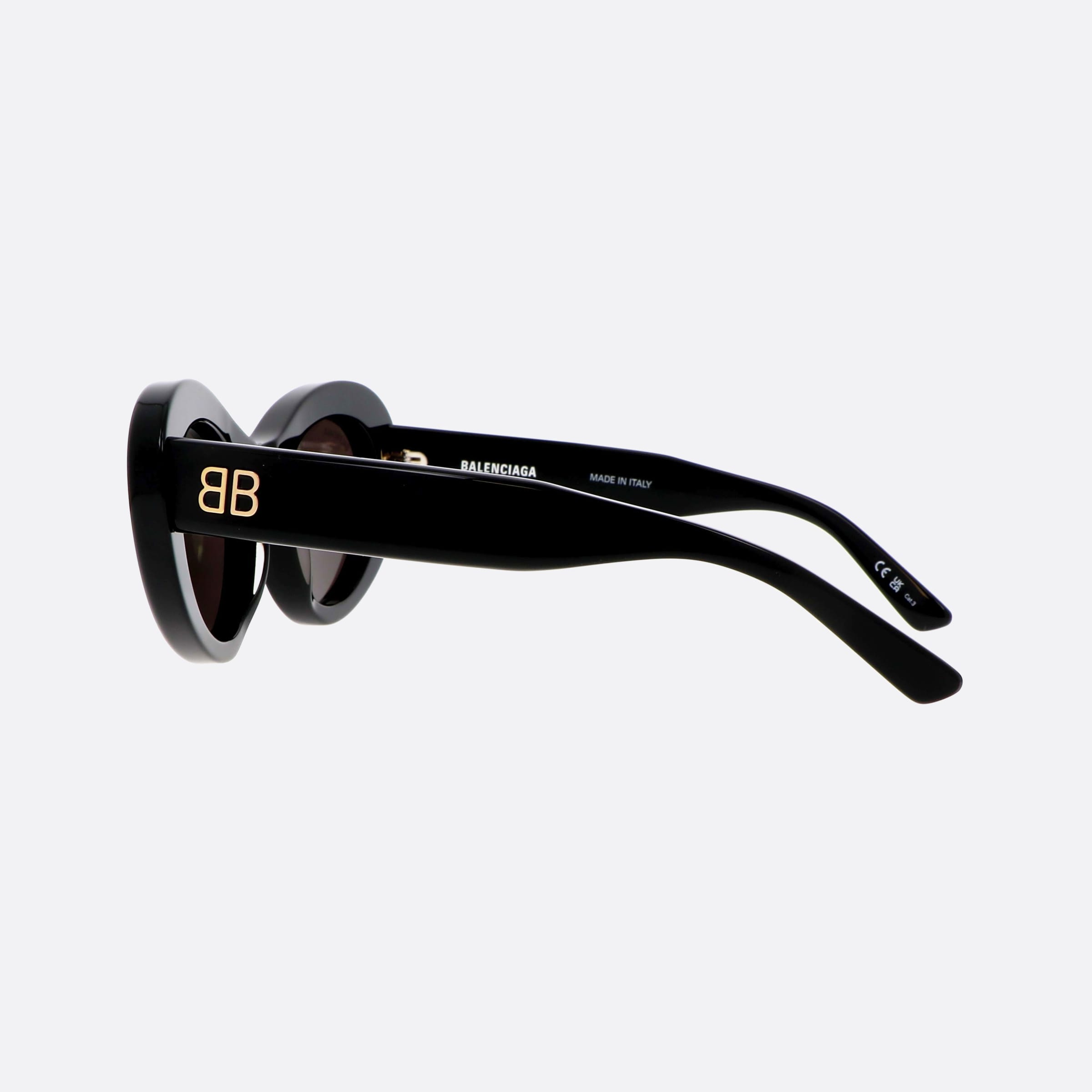 Balenciaga 55mm Everyday Black Oval Woman Sunglasses - Detail View