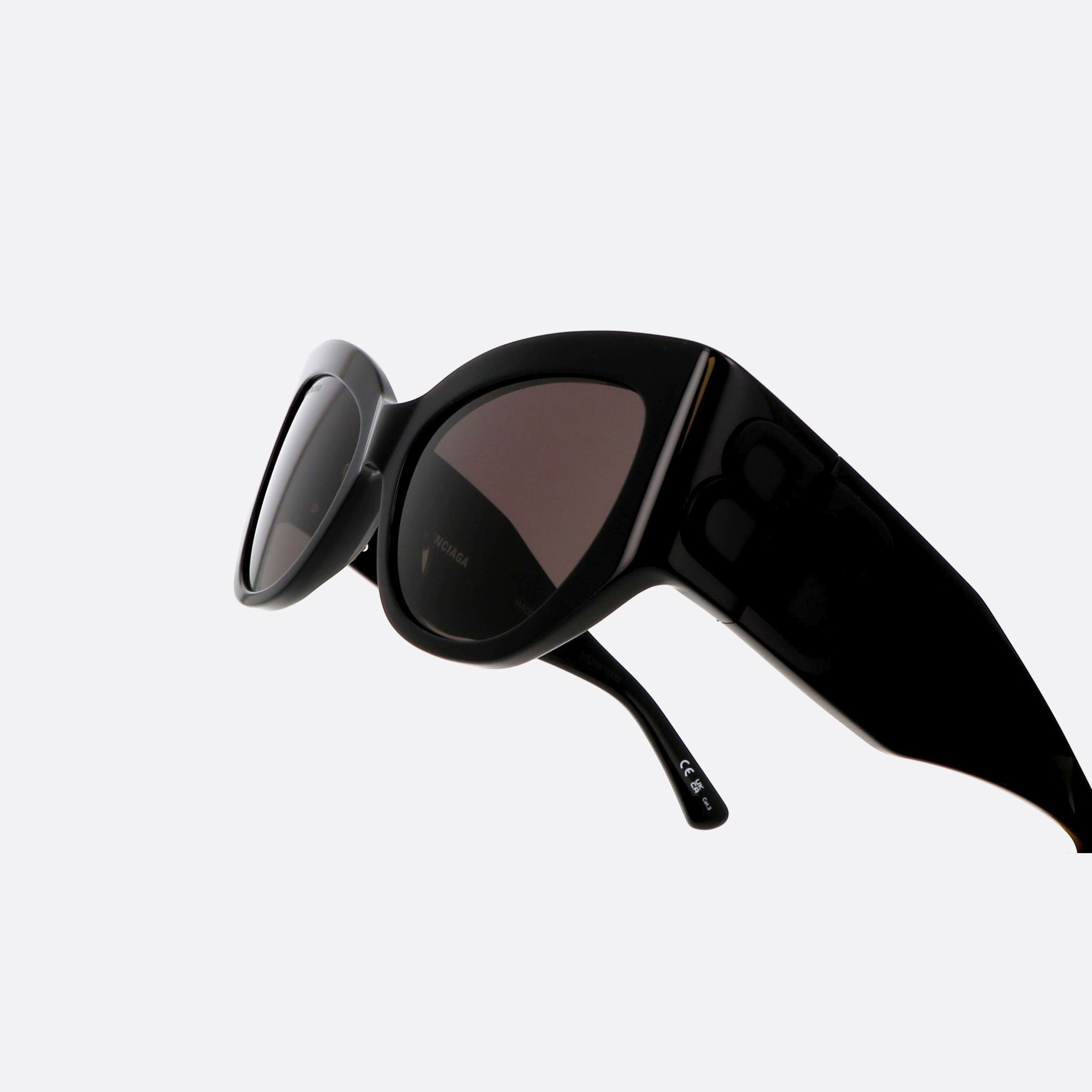 Balenciaga 55mm Everyday Black Cat Eye Woman Sunglasses - Lifestyle Shot