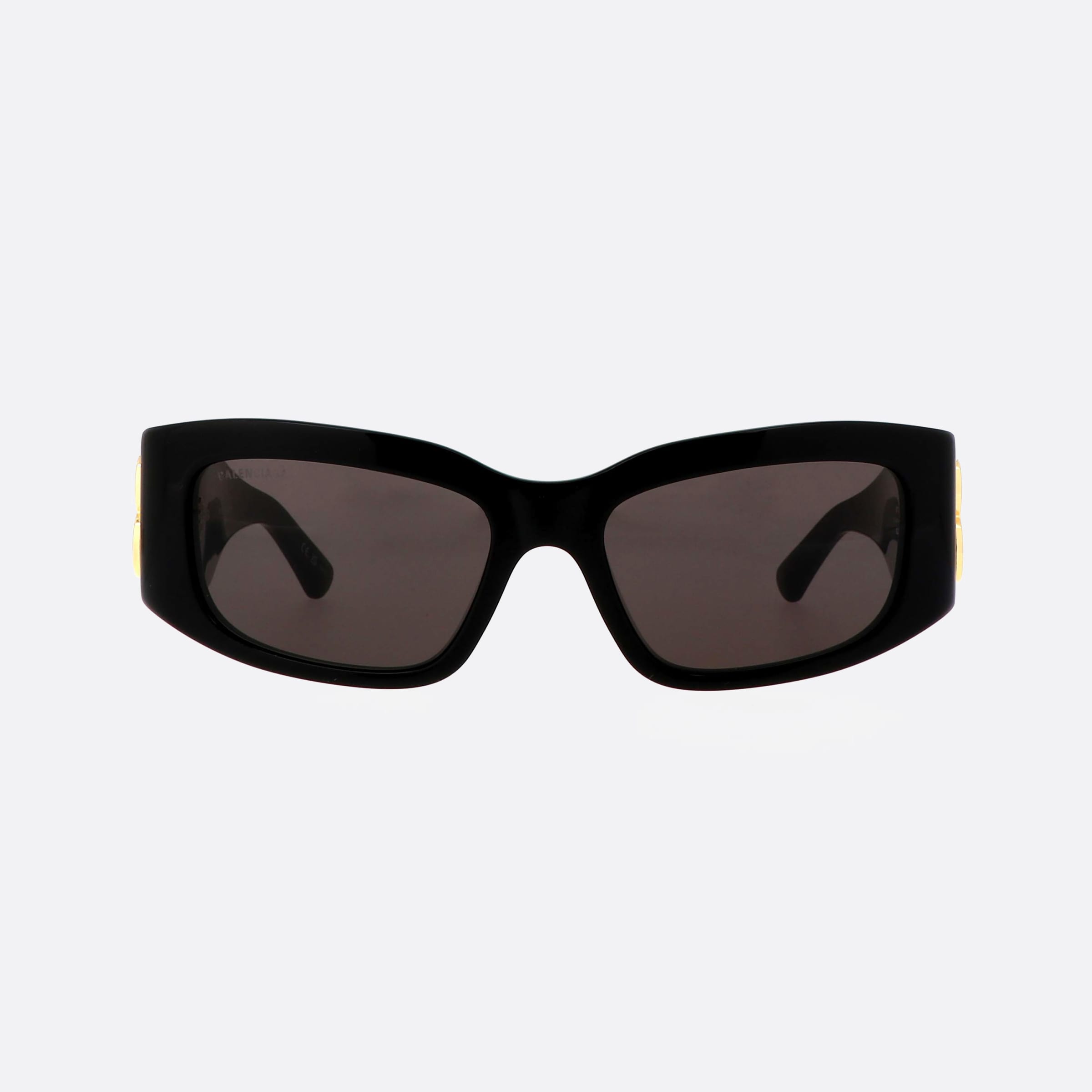 Balenciaga 56mm Everyday Bkgy Black Rectangle Woman Sunglasses - Side View