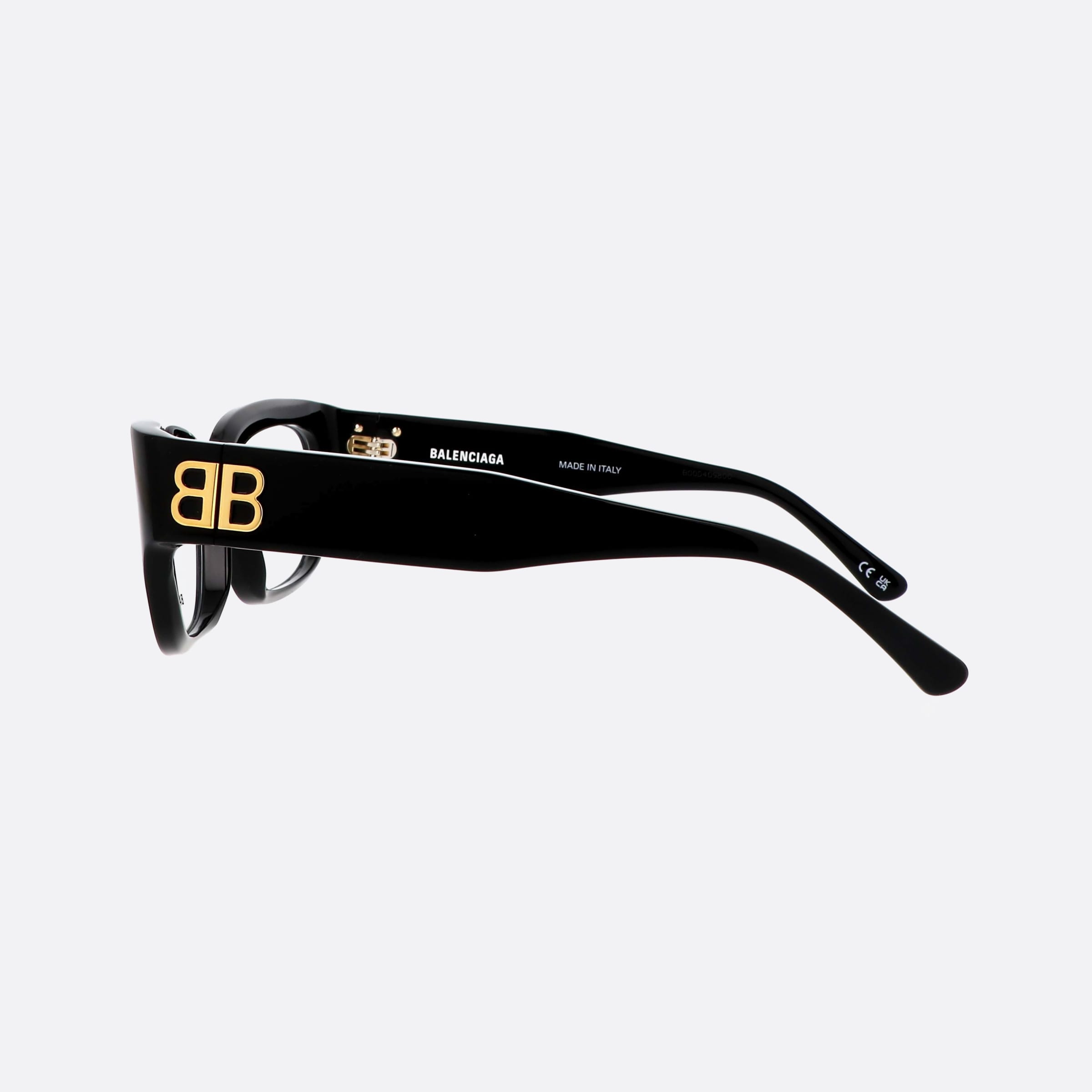 Balenciaga 54mm Everyday Black Rectangle Woman Eyeglasses - Detail View