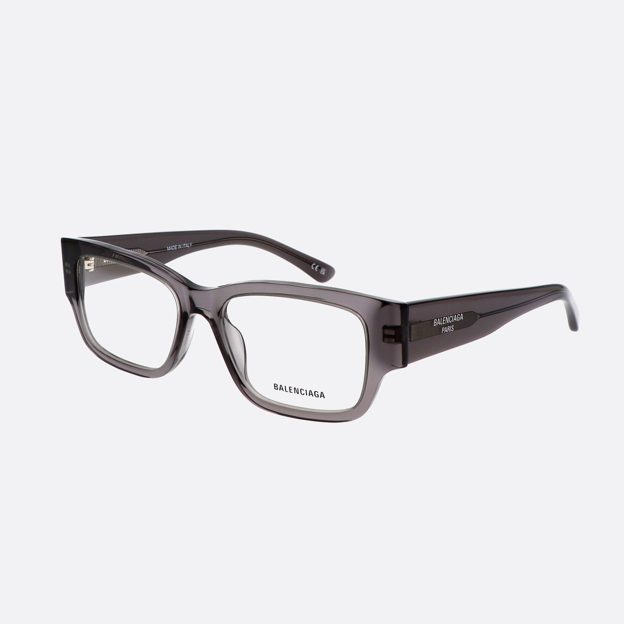 Balenciaga 53mm Everyday Grey Rectangle Man Eyeglasses - Main View