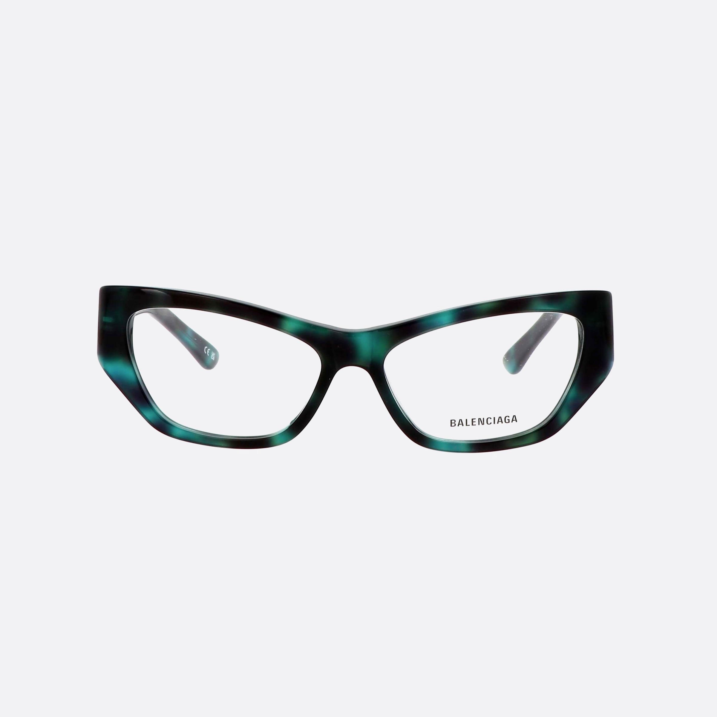 Balenciaga 55mm Everyday Tortoise Cat Eyes Woman Eyeglasses - Side View