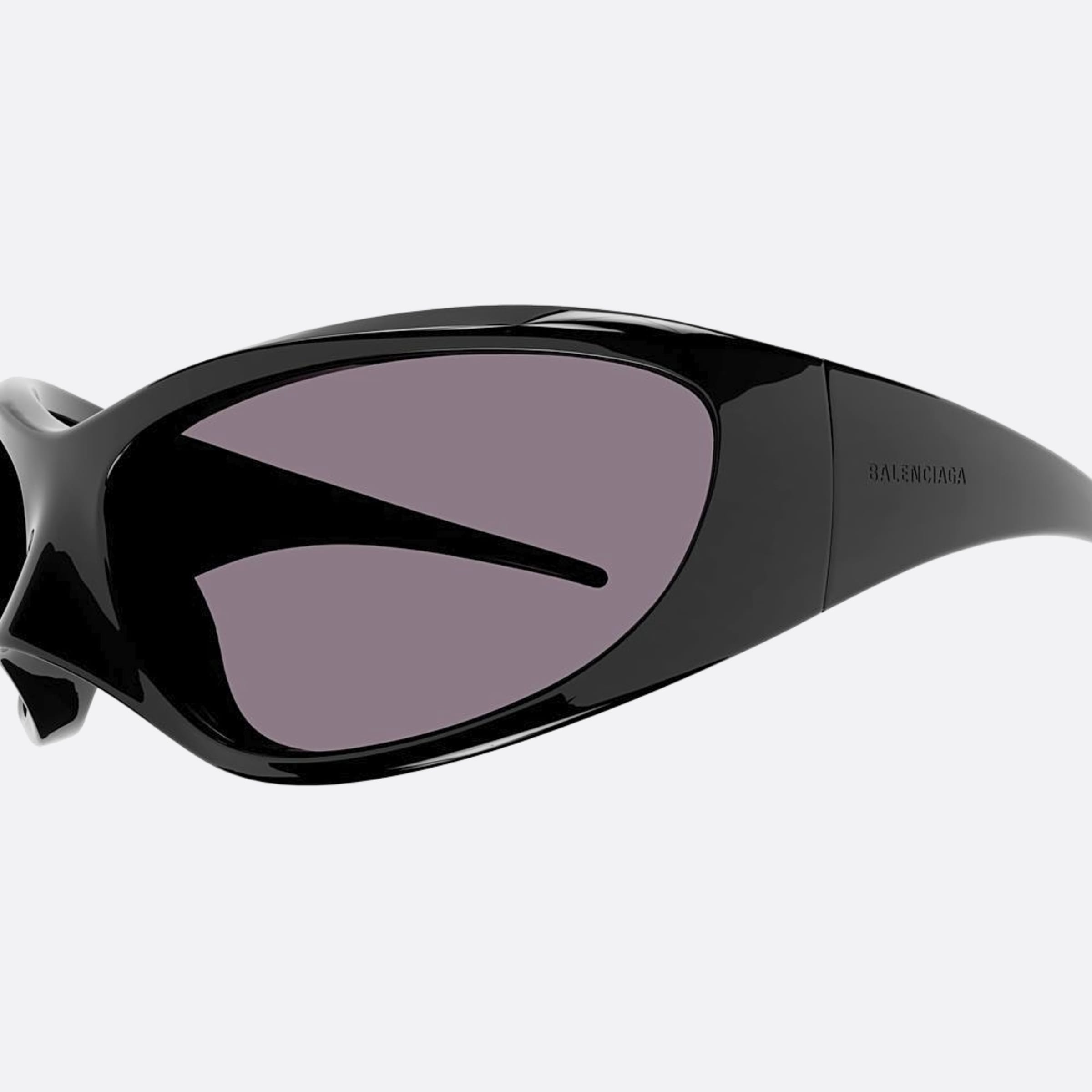 Balenciaga 80mm Skin Cat Xxl Black Geometric Woman Sunglasses - Detail View