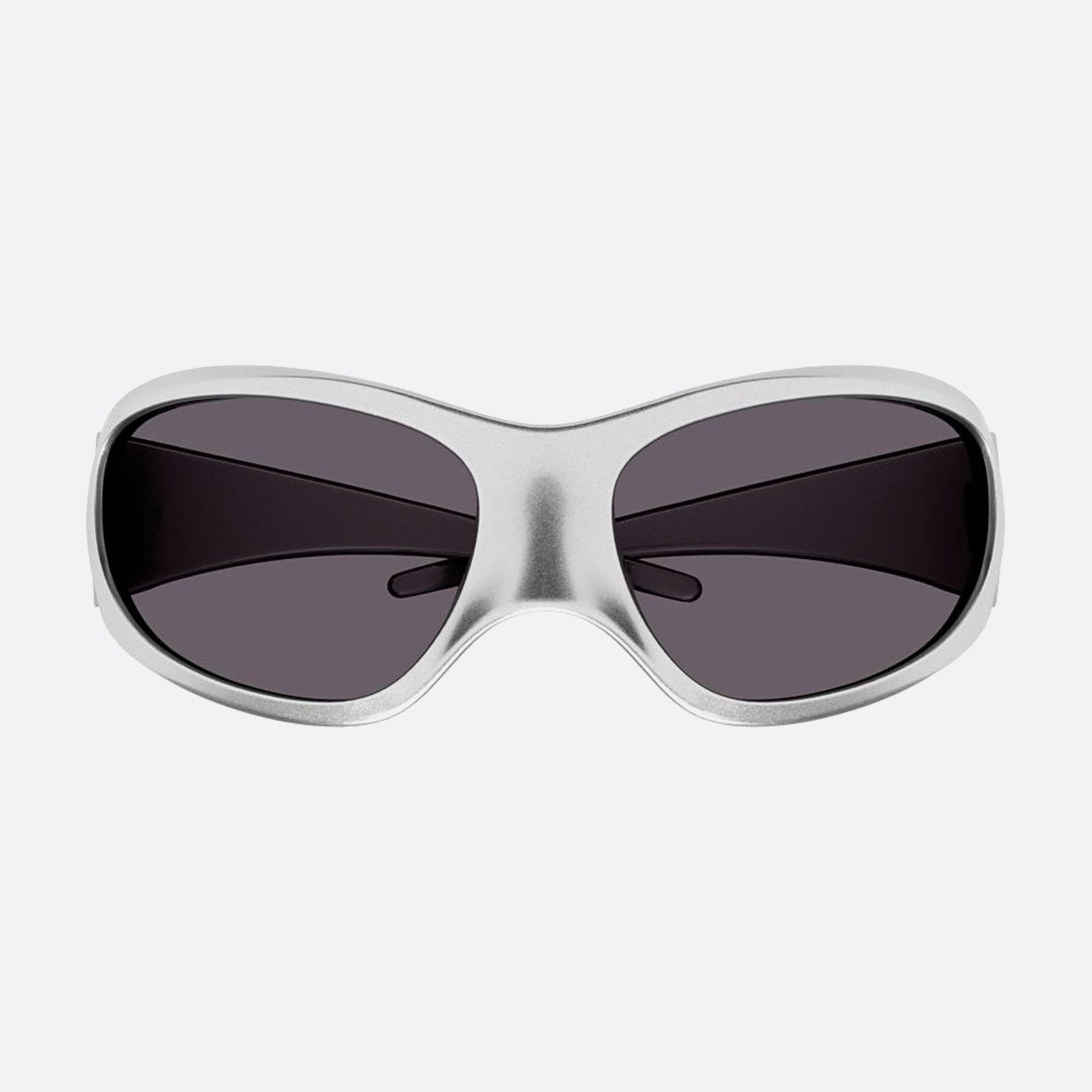 Balenciaga 80mm Skin Cat Xxl Silver Geometric Woman Sunglasses - Main View