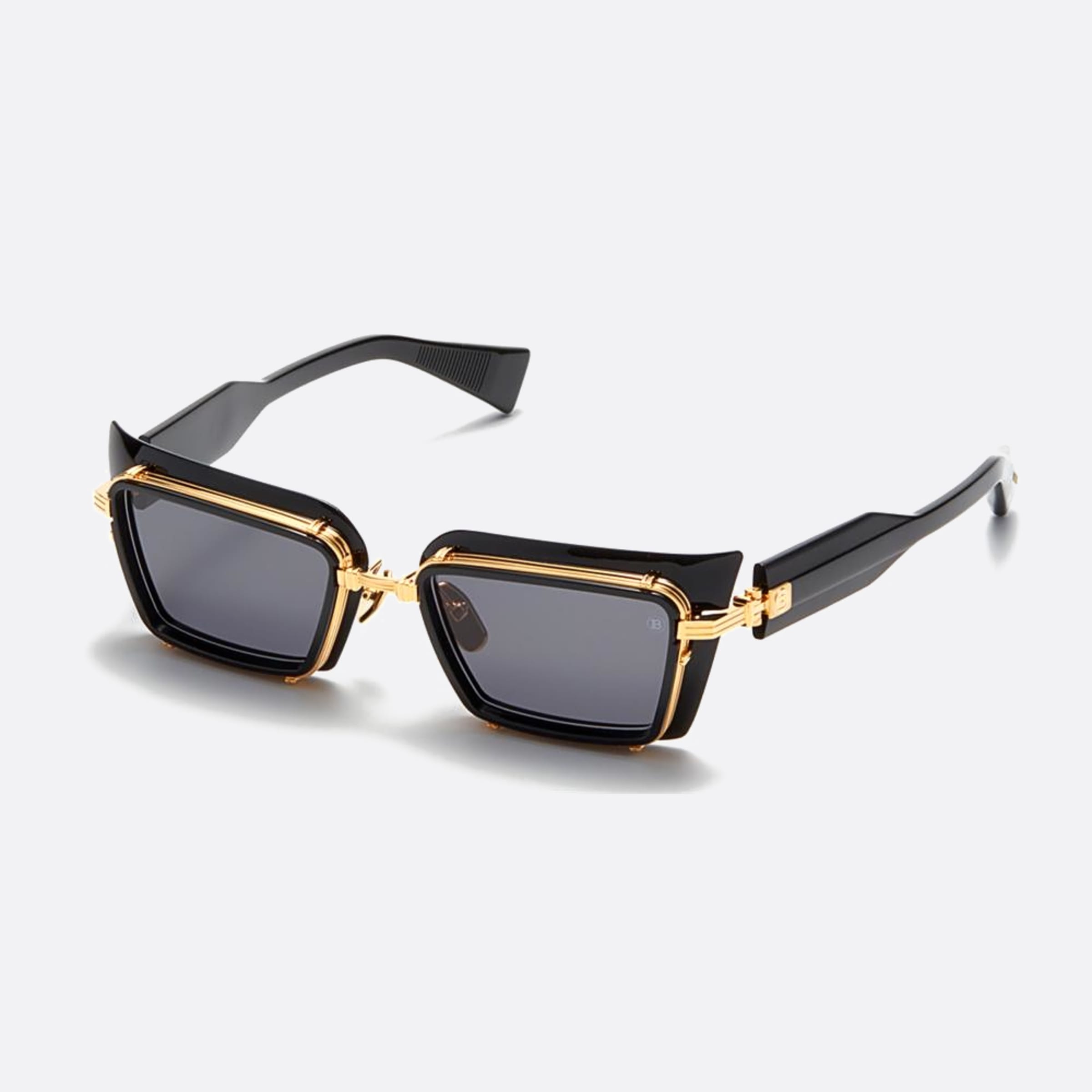 Balmain 52mm Admirable Blk Gld Black Geometric Women Sunglasses - Side View