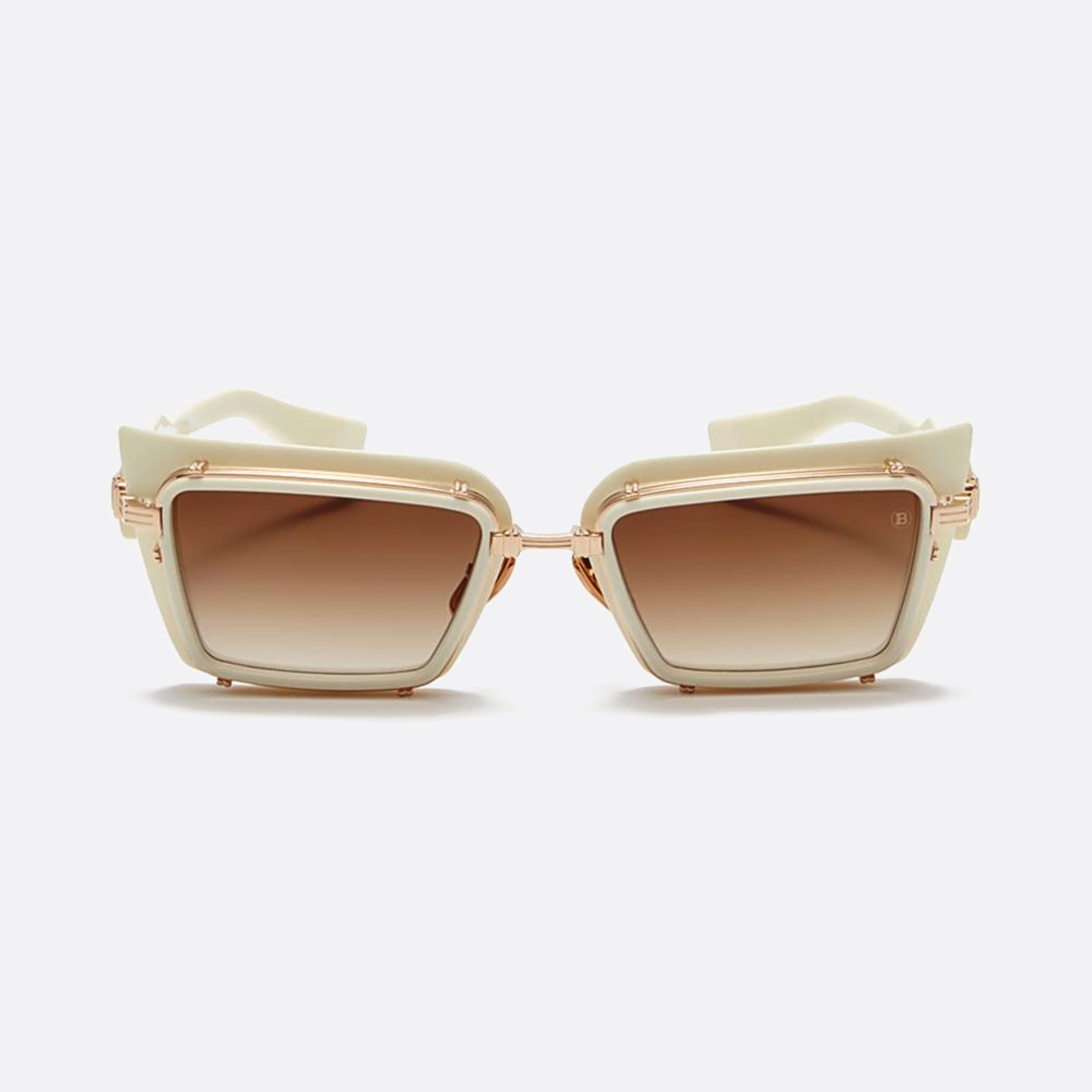 Balmain 52mm Admirable Bne Gld White Geometric Women Sunglasses - Main View