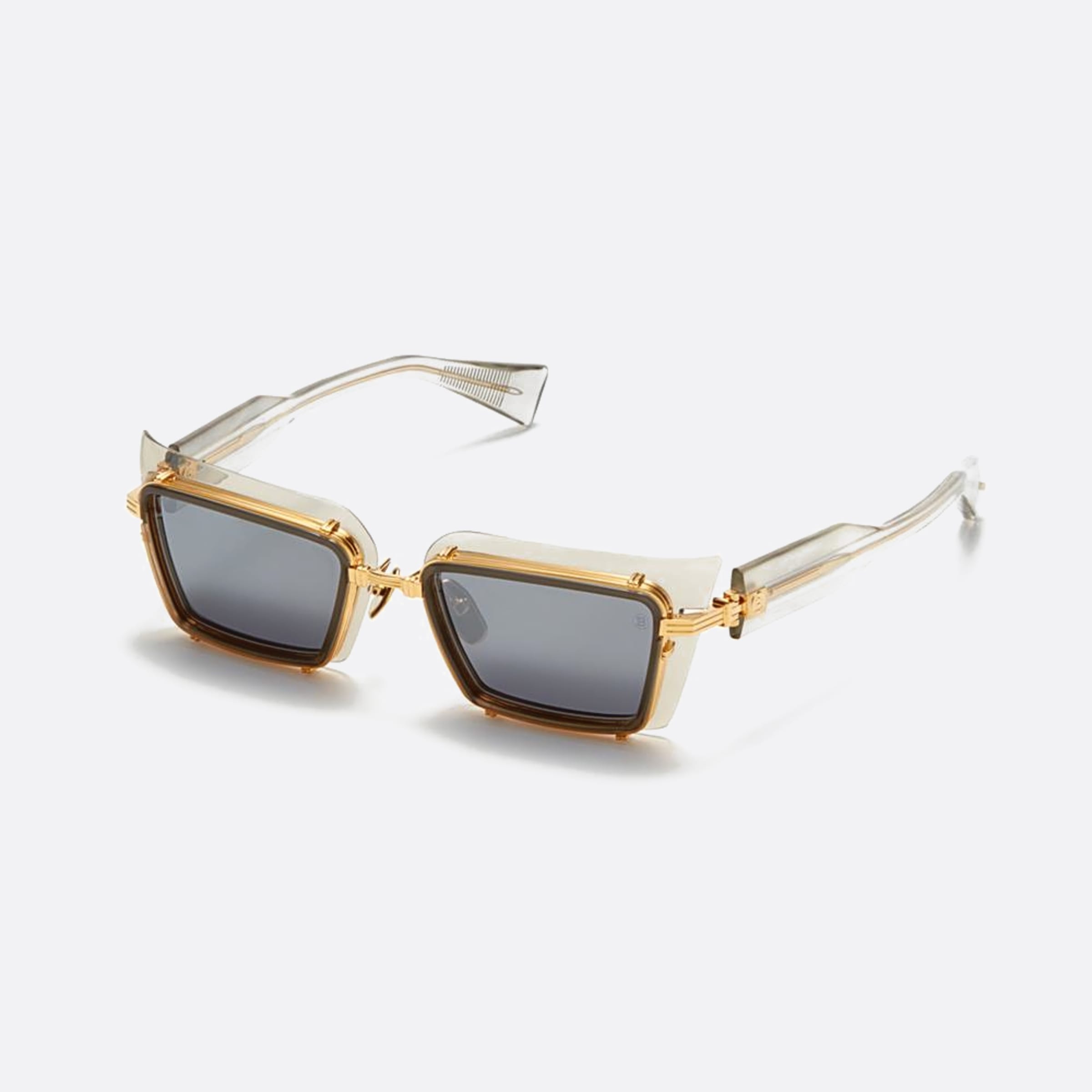 Balmain 52mm Admirable Gry Gld Grey Geometric Women Sunglasses - Side View