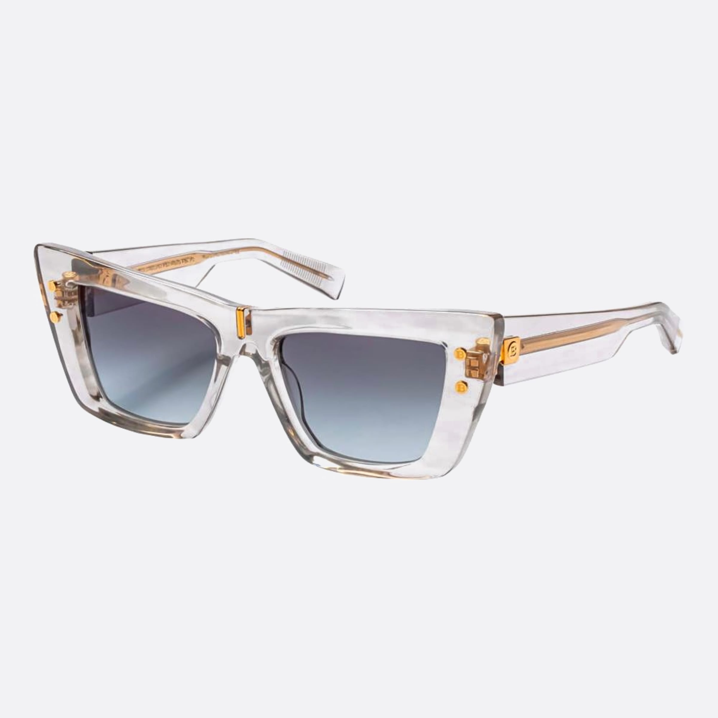 Balmain 54mm Eye Gry Gld Transparent Cat Eye Women Sunglasses - Side View