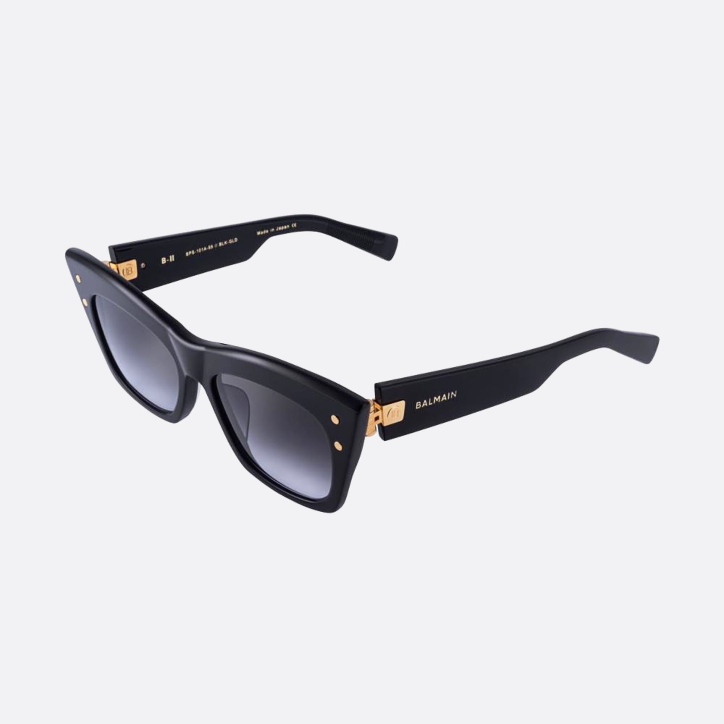 Balmain 55mm Blk Gld Black Cat Eye Women Sunglasses - Side View