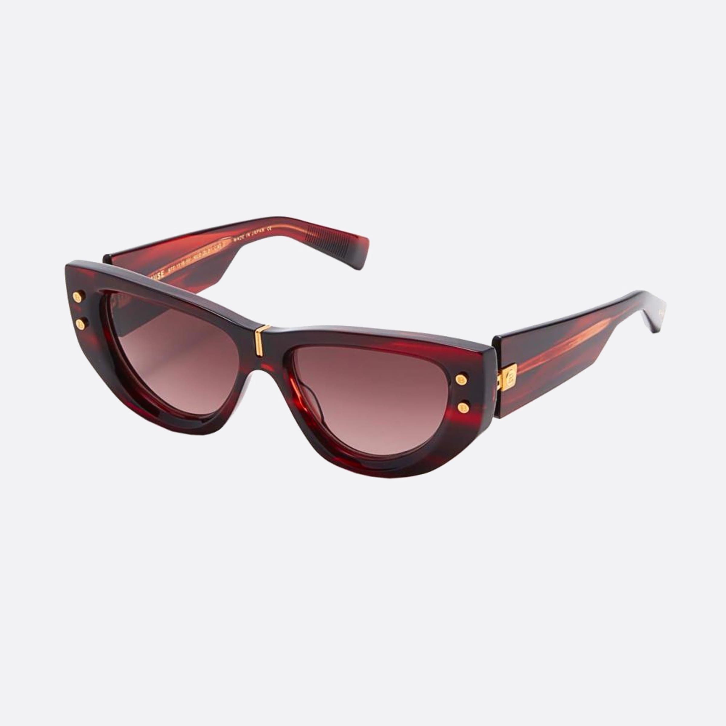Balmain 55mm Muse Red Gld Red Cat Eye Women Sunglasses - Side View