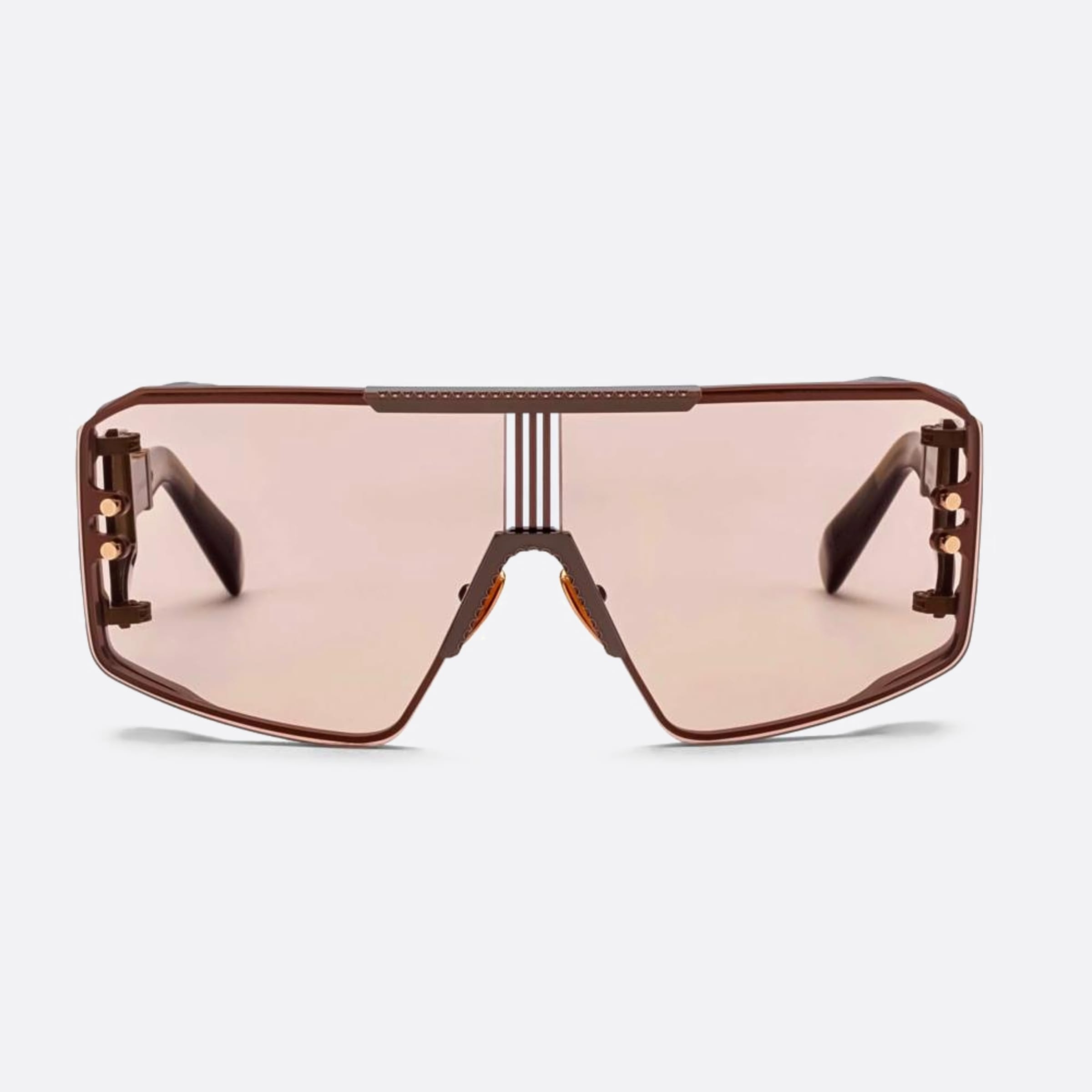Balmain 147mm Masque Bps 146e Brn Brn Brown Shield Unisex Sunglasses - Main View