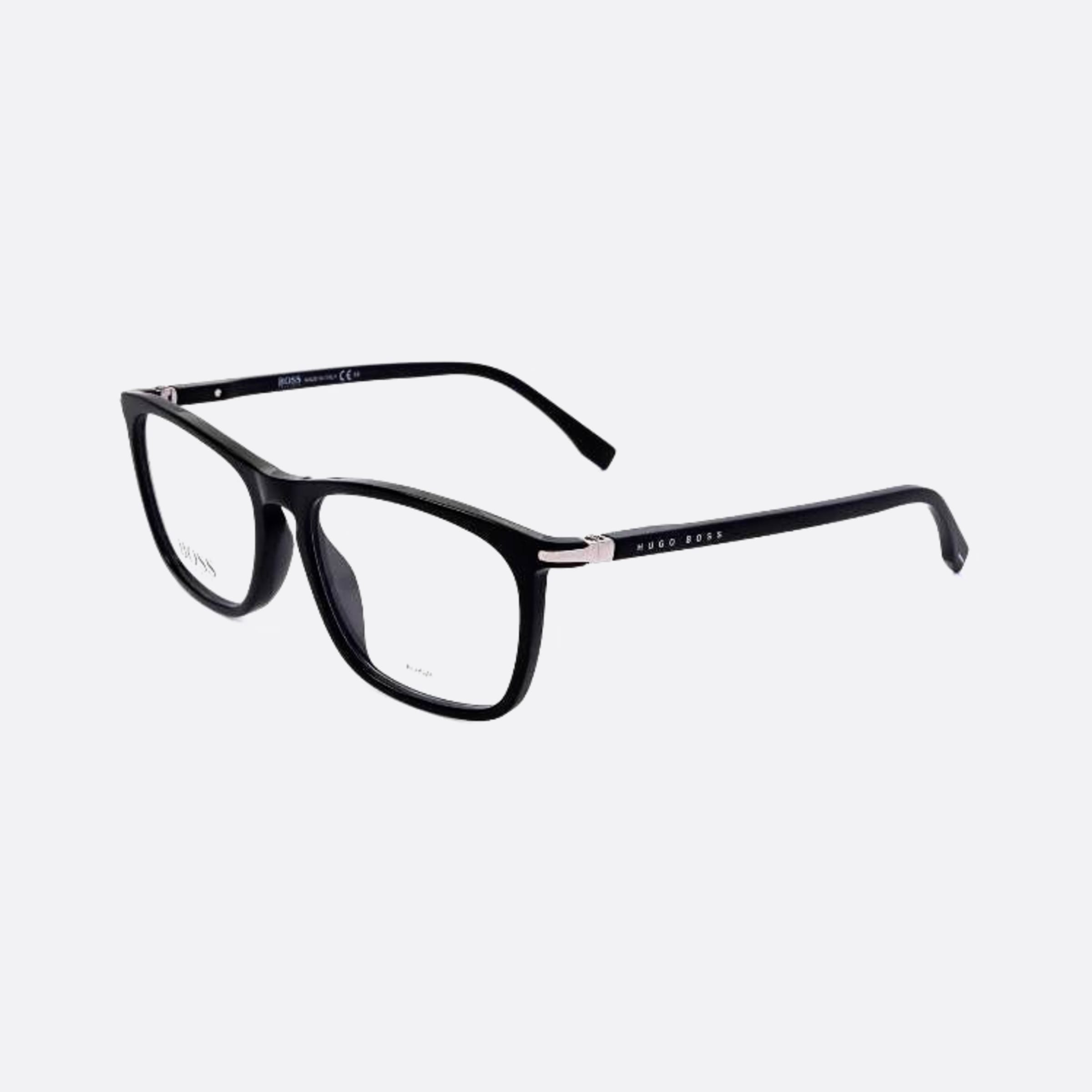 Boss 55mm Boss Black Geometric Men Eyeglasses - Side View