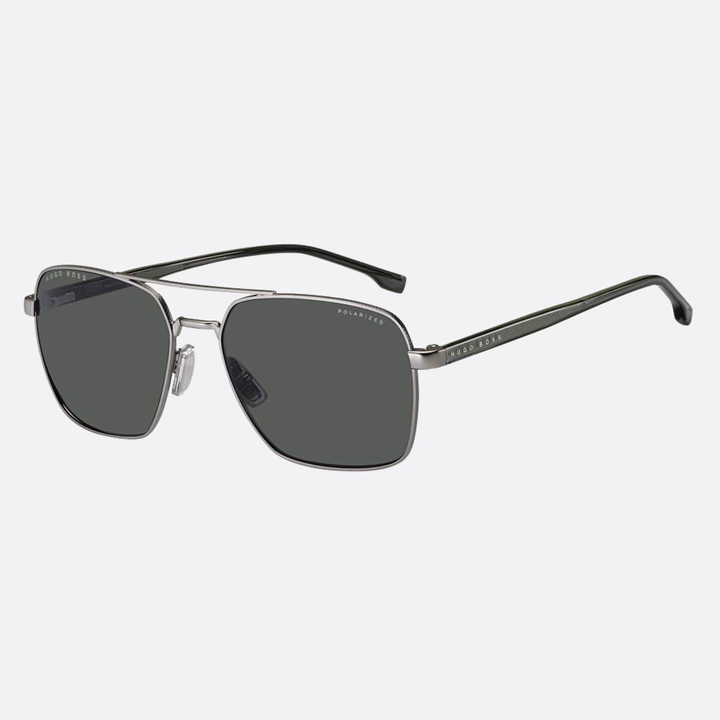 Boss 58mm Boss R81 Ruthenium Pilot Men Sunglasses - Side View
