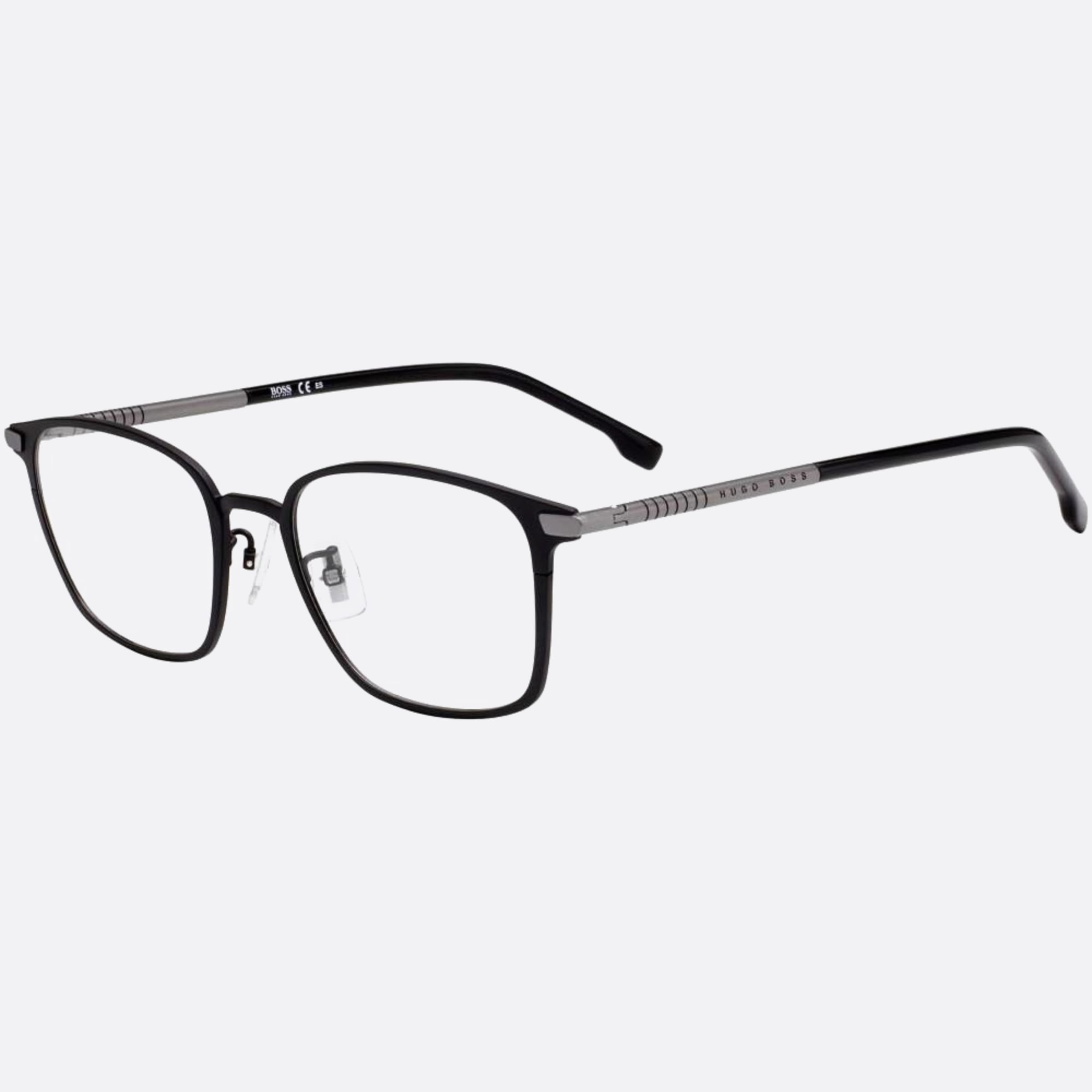 Boss 53mm Boss Black Geometric Men Eyeglasses - Side View
