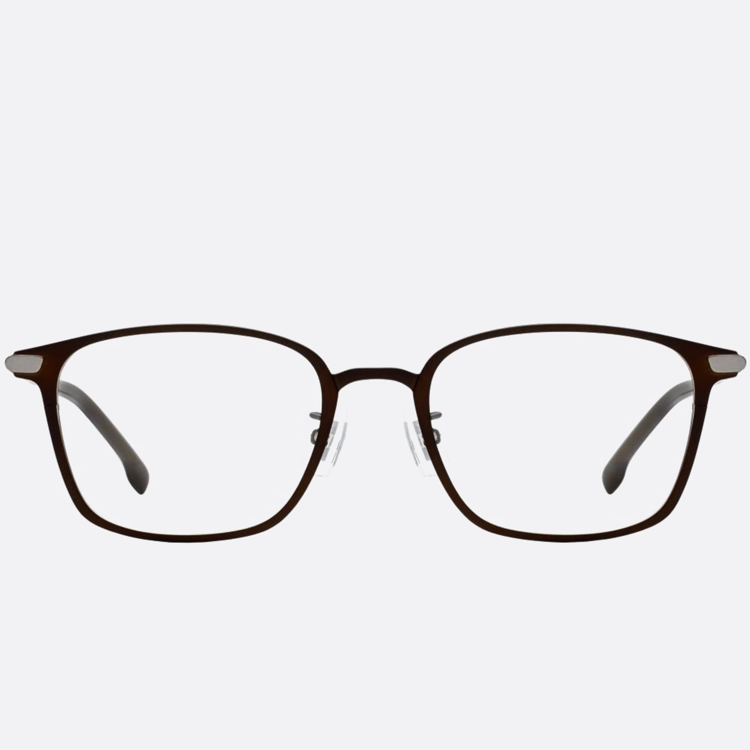 Boss 53mm Boss 4in Brown Geometric Men Eyeglasses - Main View