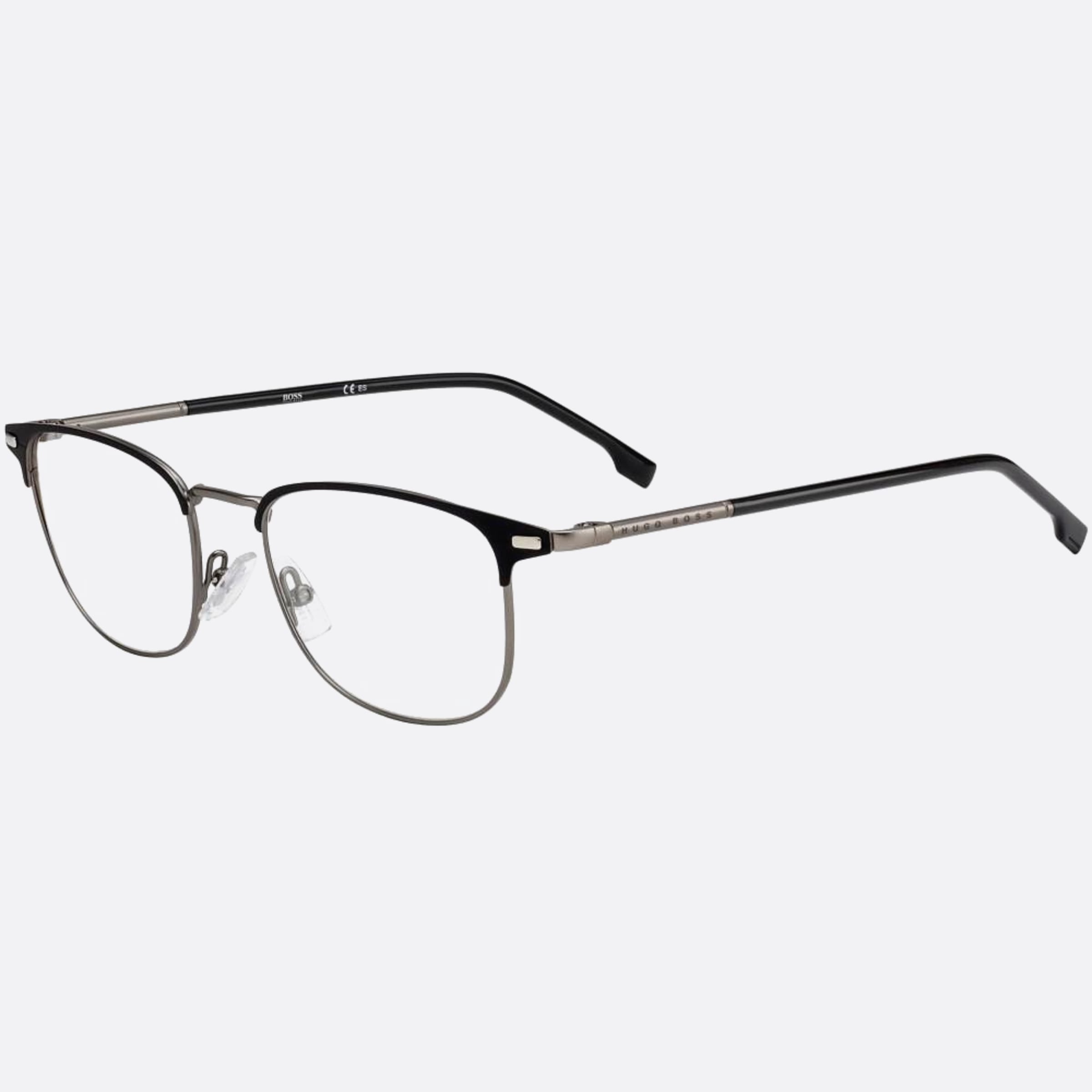Boss 52mm Boss Black Geometric Men Eyeglasses - Side View