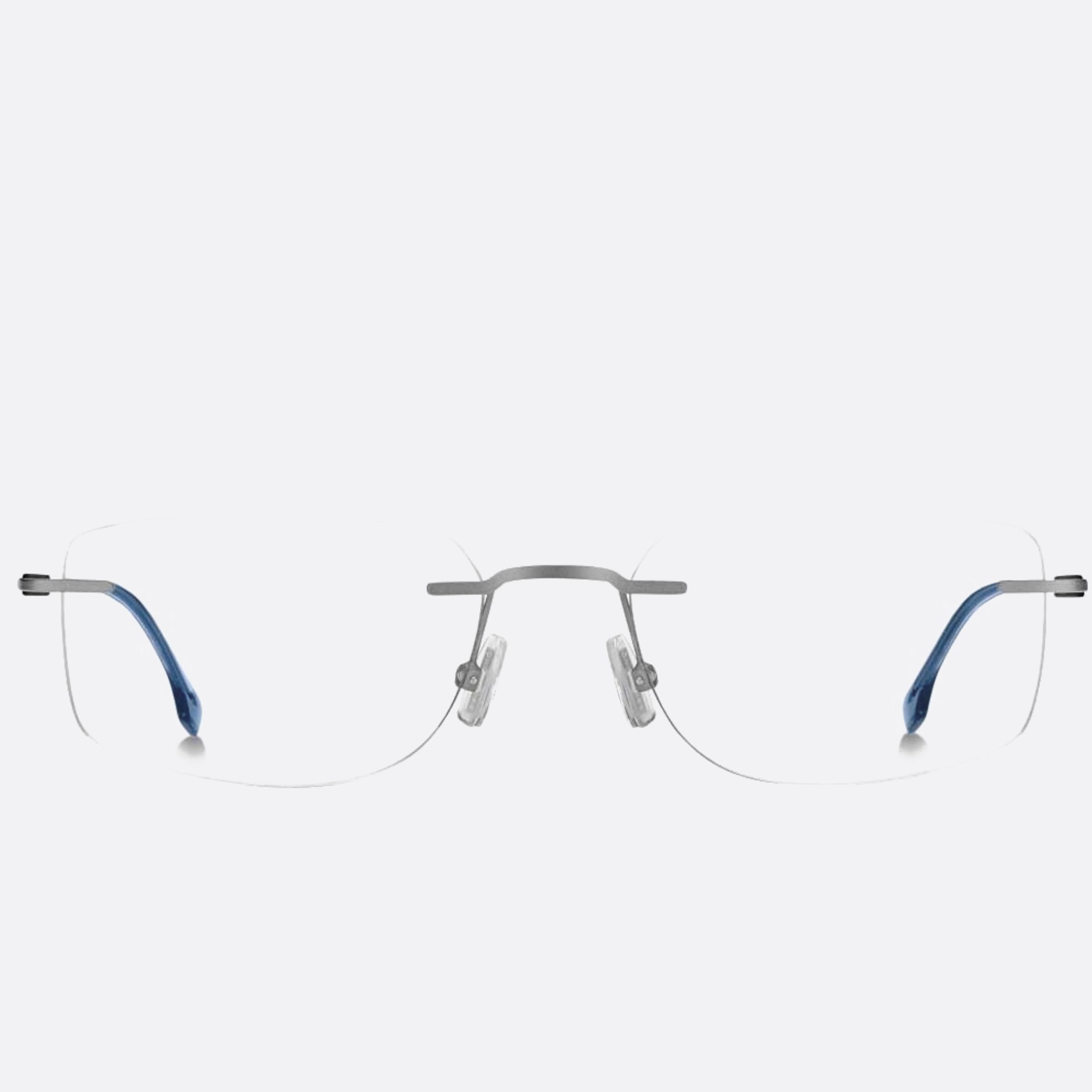 Boss 53mm Boss 9t9 Blue Geometric Men Eyeglasses - Main View