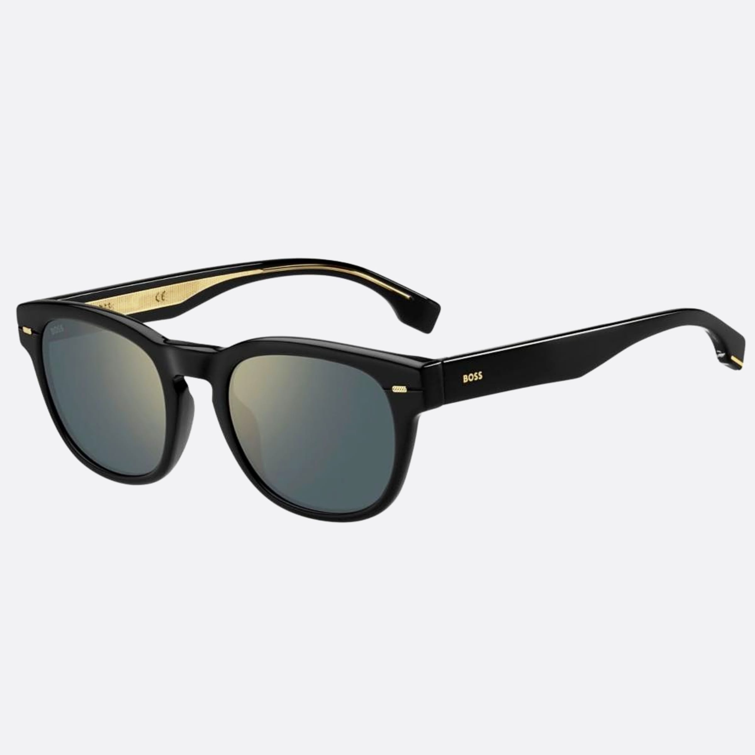 Boss 51mm Boss Black Squared Men Sunglasses - Side View
