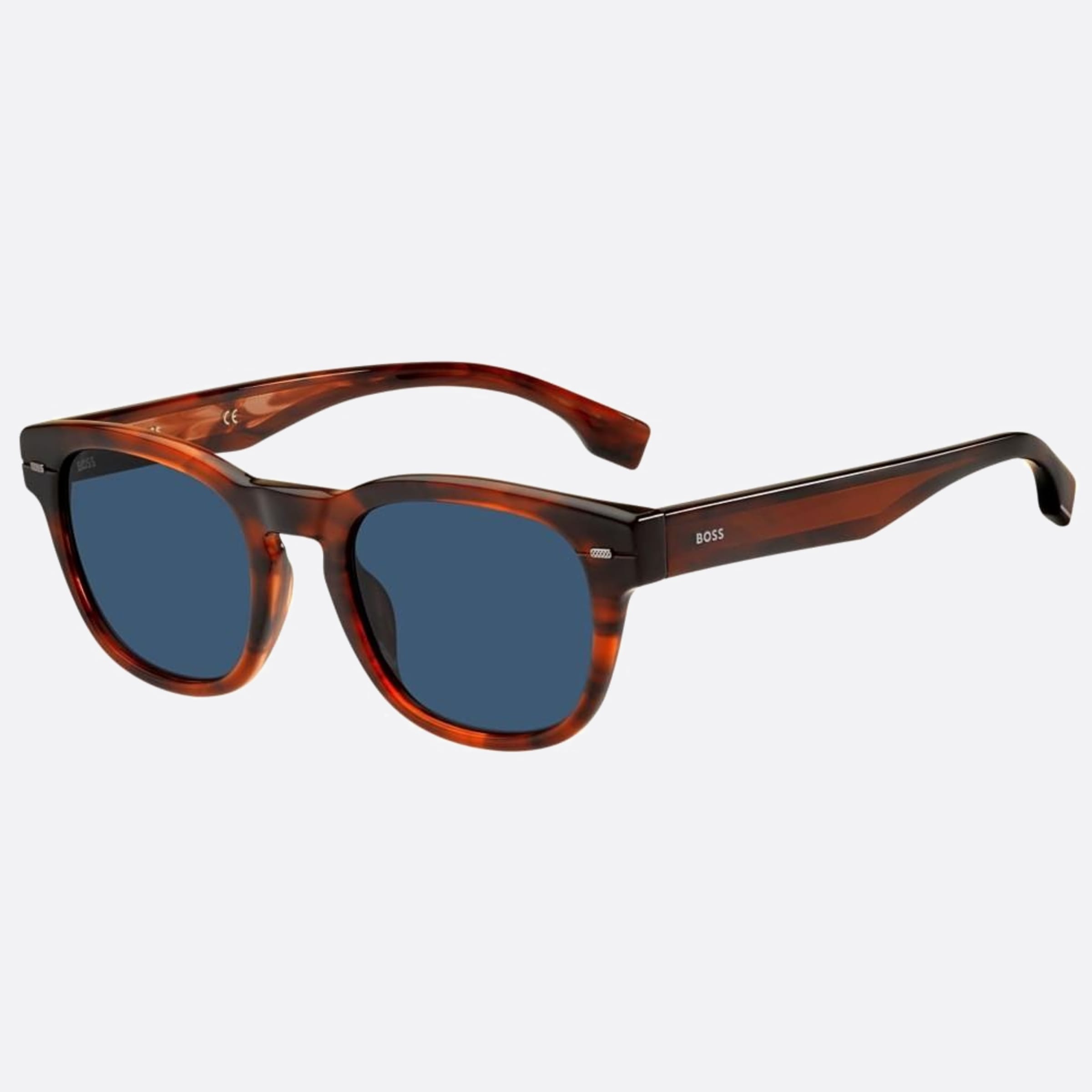Boss 51mm Boss Ex4 Brown Squared Men Sunglasses - Side View