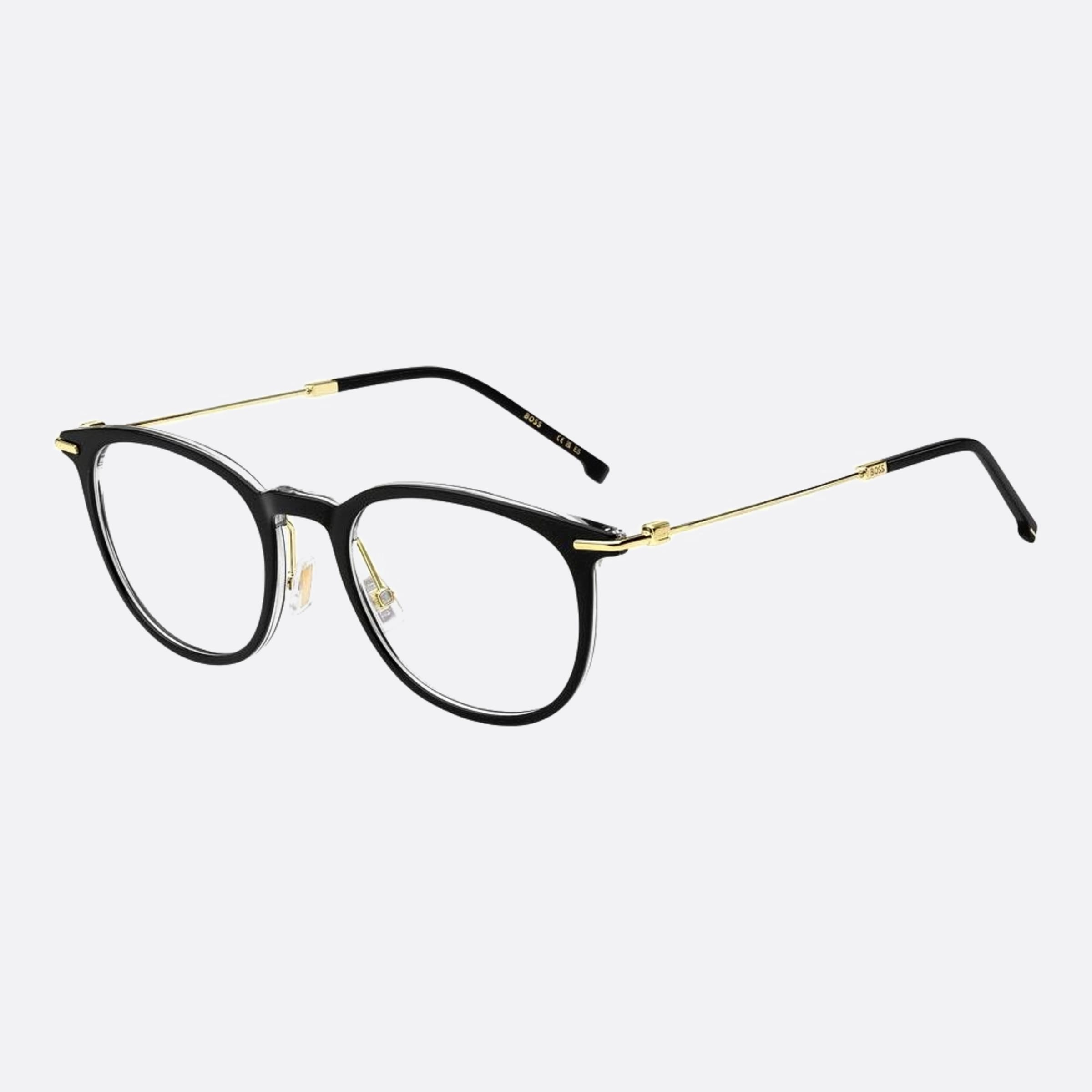 Boss 50mm Boss 2m2 Black Round Men Eyeglasses - Side View