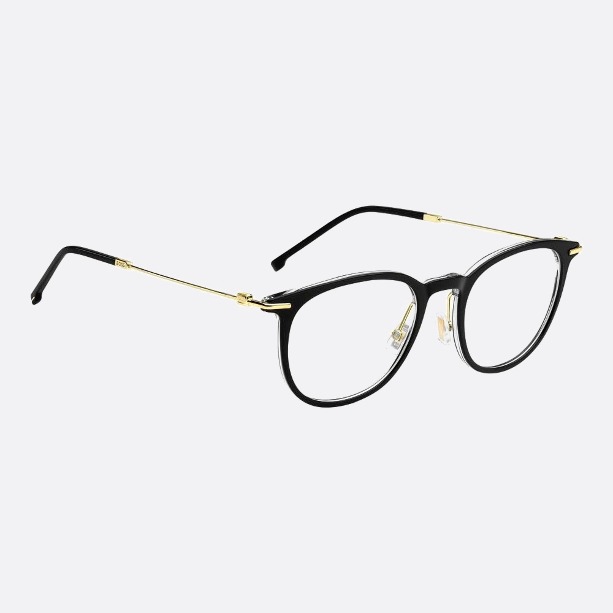 Boss 50mm Boss 2m2 Black Round Men Eyeglasses - Detail View