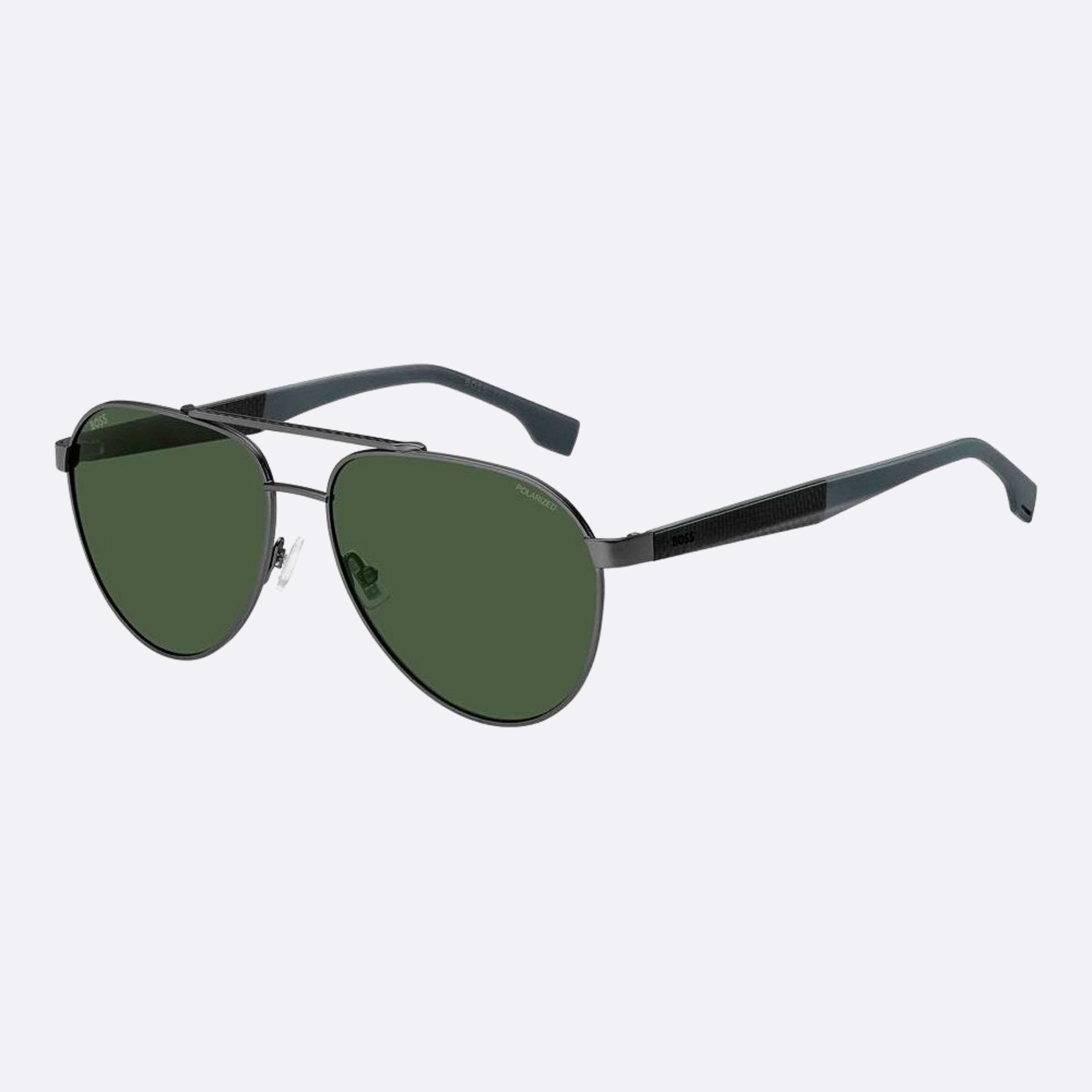 Boss 60mm Boss Mfk Grey Pilot Polarized Men Sunglasses - Side View