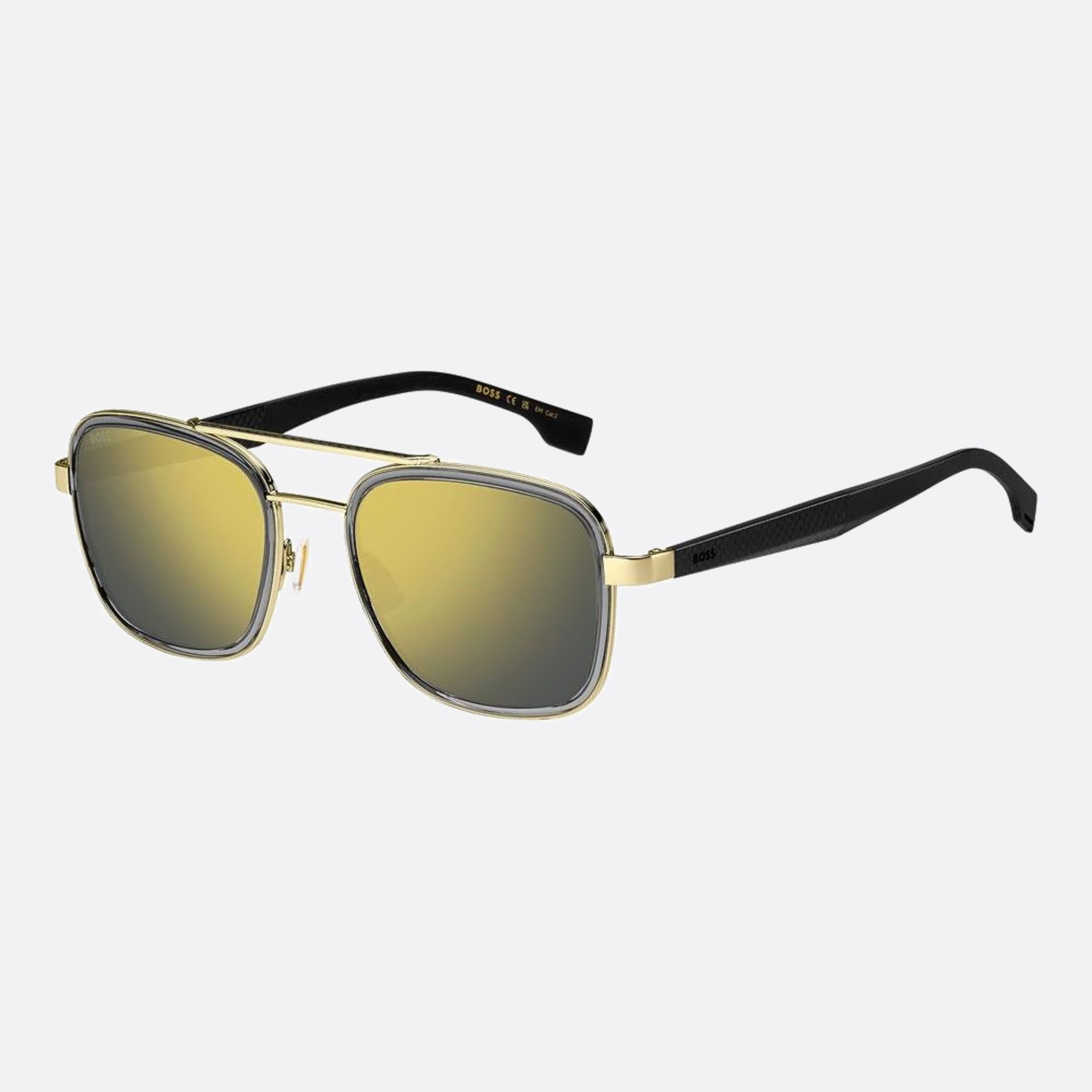 Boss 54mm Boss 2f7 Gold Pilot Men Sunglasses - Side View