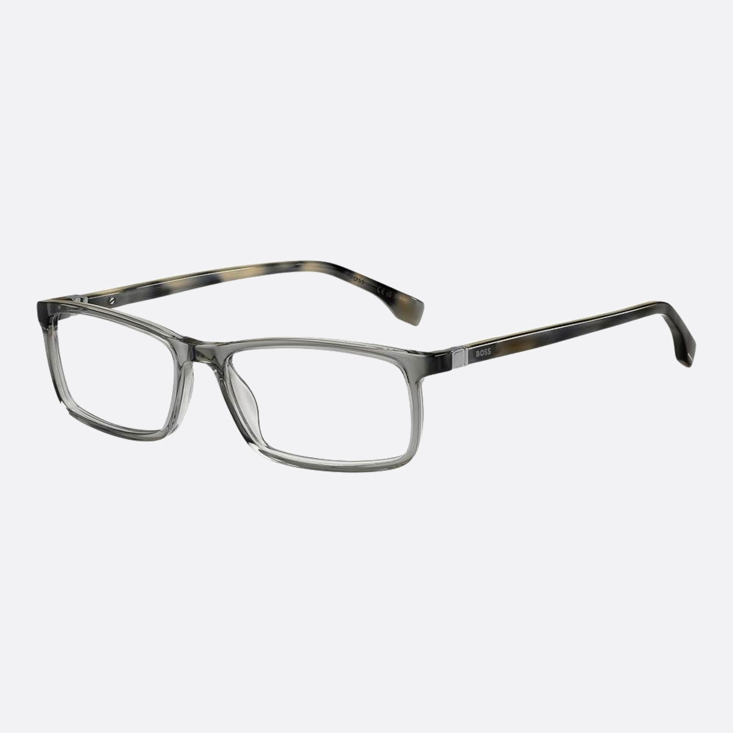 Boss 55mm Boss Xbo Grey Squared Men Eyeglasses - Side View
