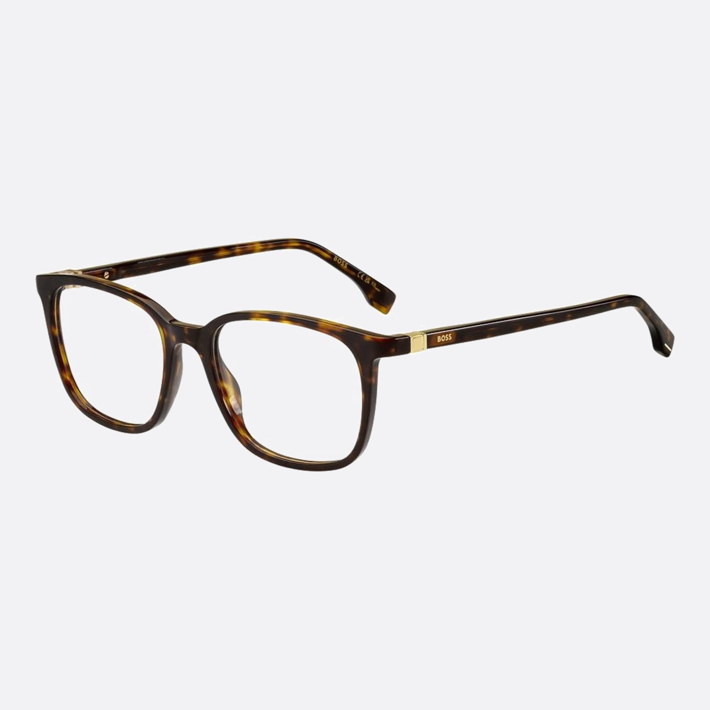 Boss 53mm Boss Havana Squared Men Eyeglasses - Side View