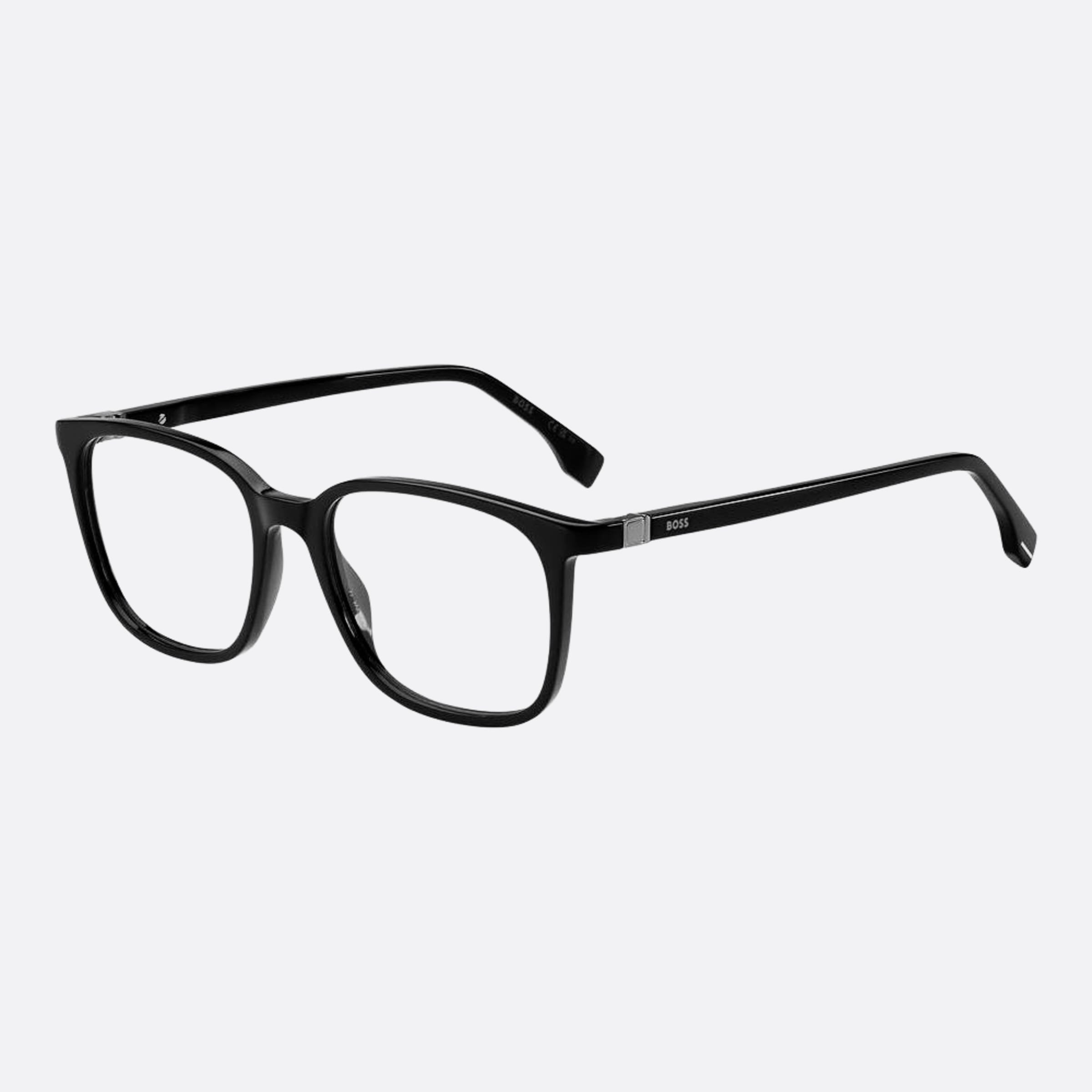 Boss 53mm Boss Black Squared Men Eyeglasses - Side View