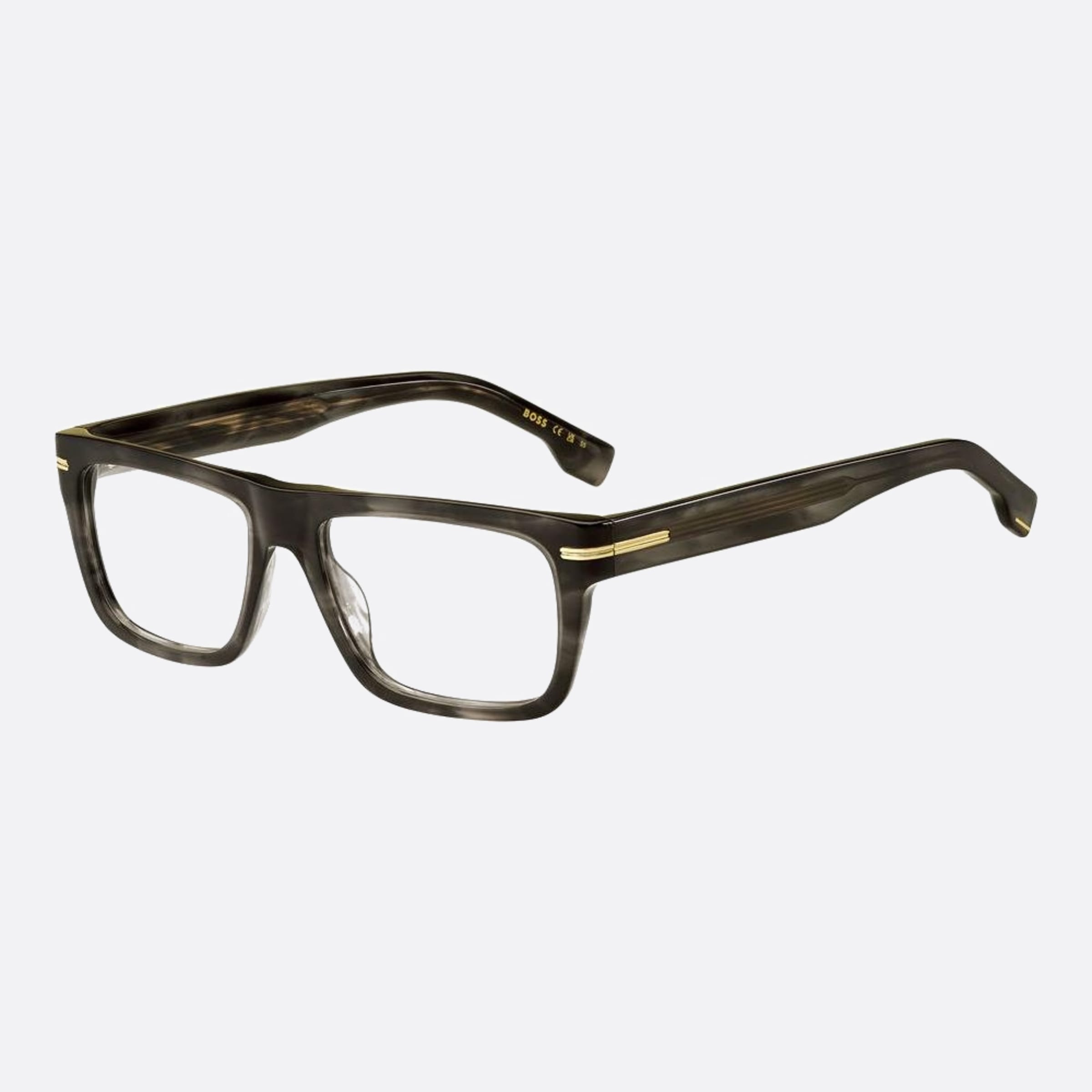 Boss 53mm Boss 2w8 Grey Squared Men Eyeglasses - Side View