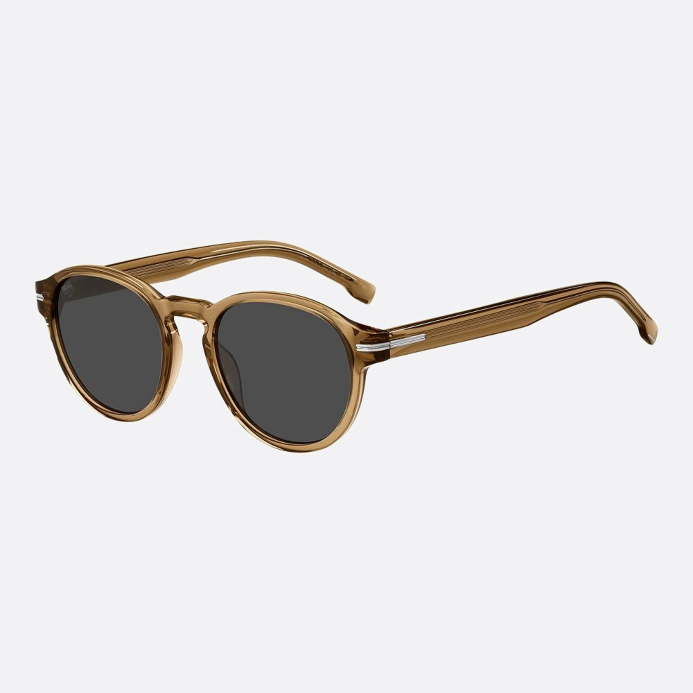 Boss 52mm Boss 10a Brown Round Men Sunglasses - Side View