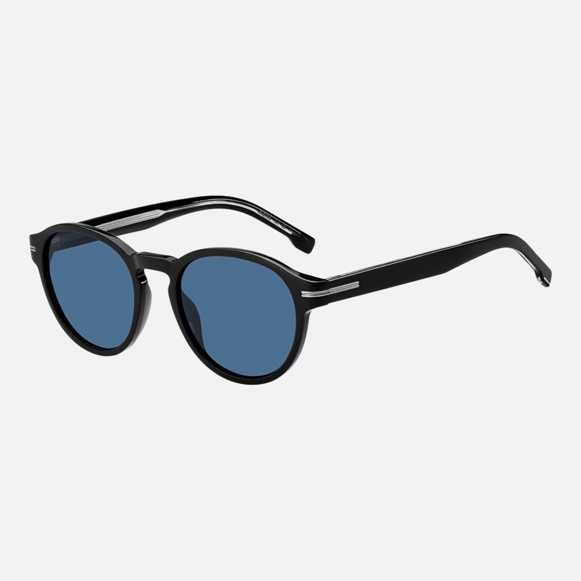 Boss 52mm Boss Black Round Men Sunglasses - Side View