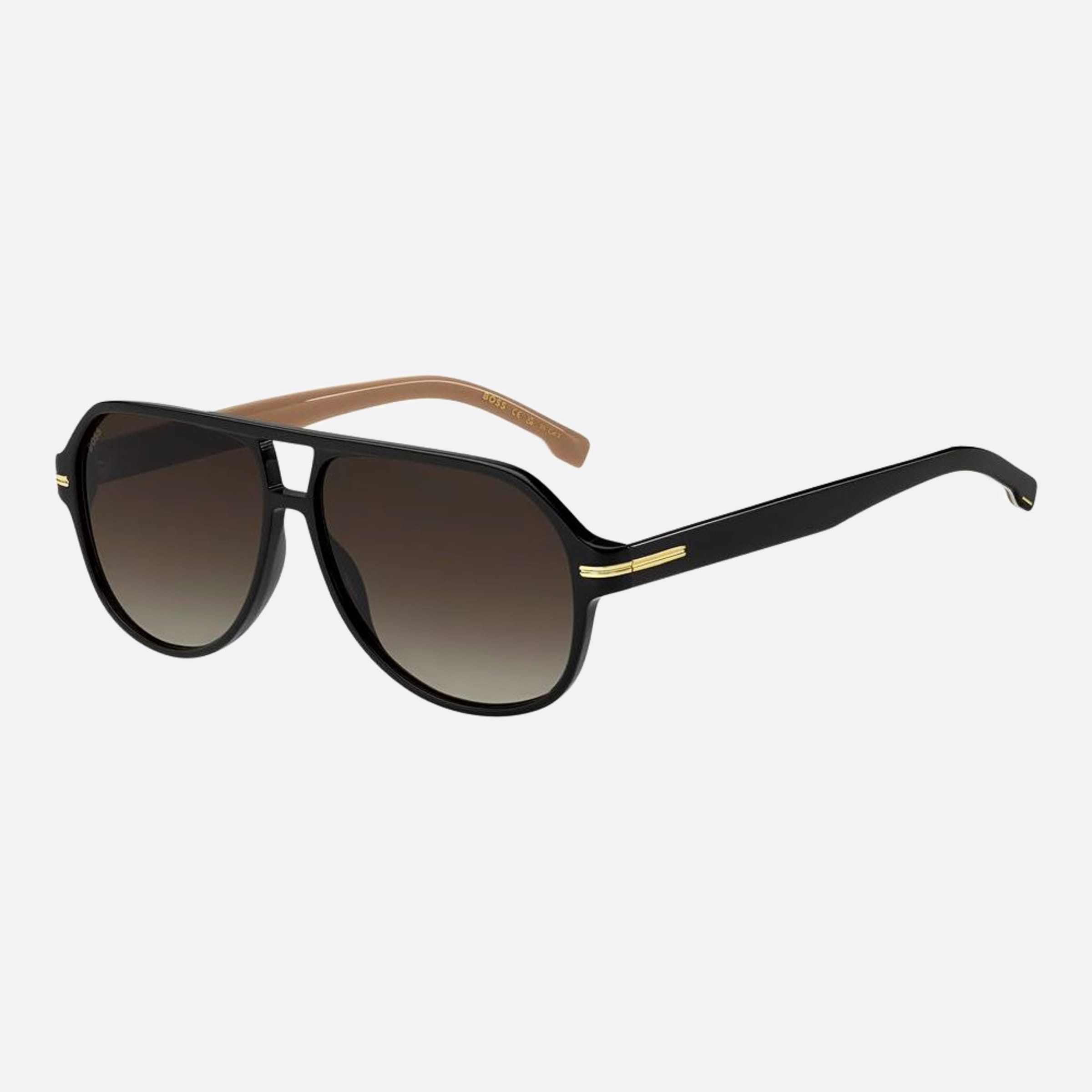 Boss 59mm Boss Black Squared Men Sunglasses - Side View
