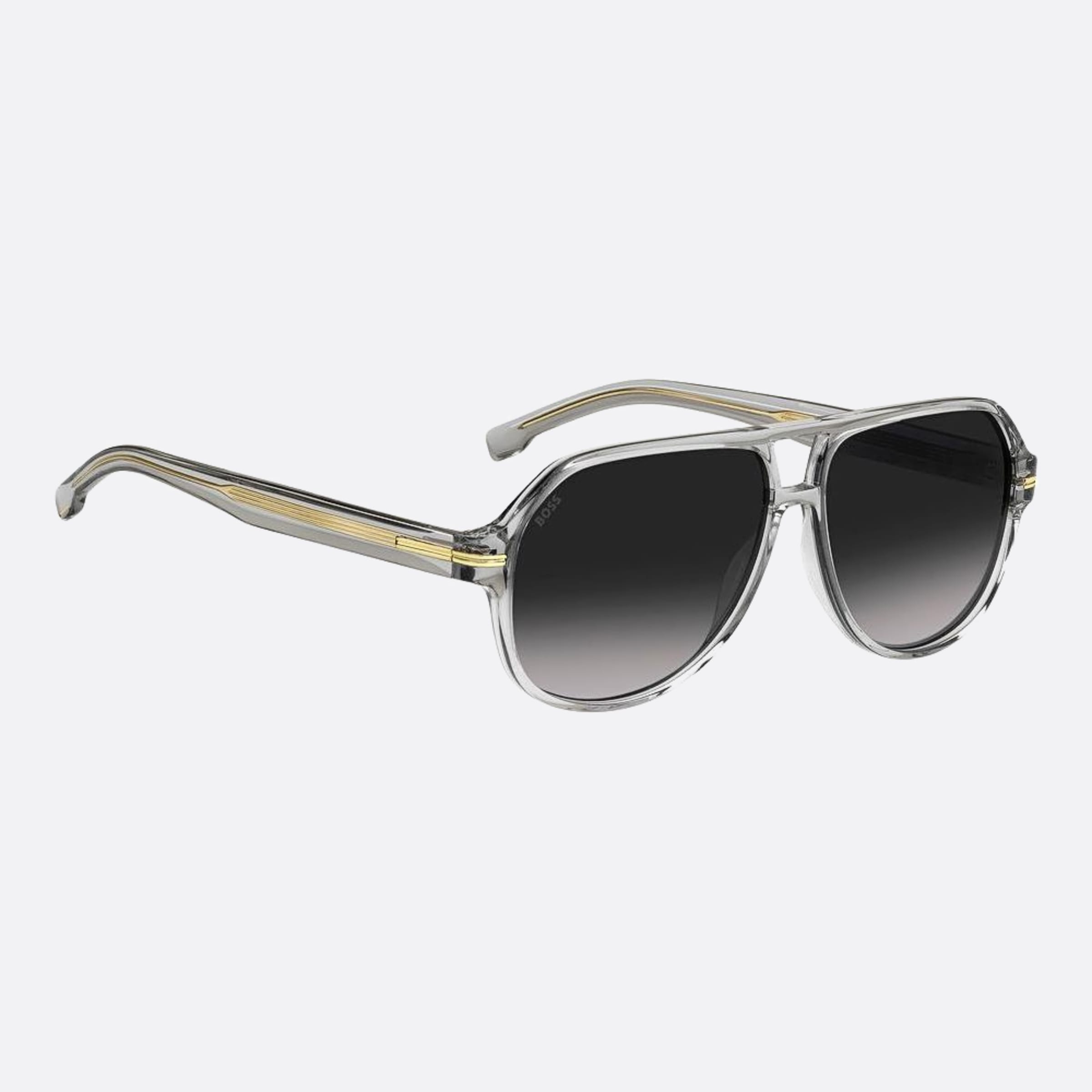 Boss 59mm Boss Kb7 Grey Squared Men Sunglasses - Detail View