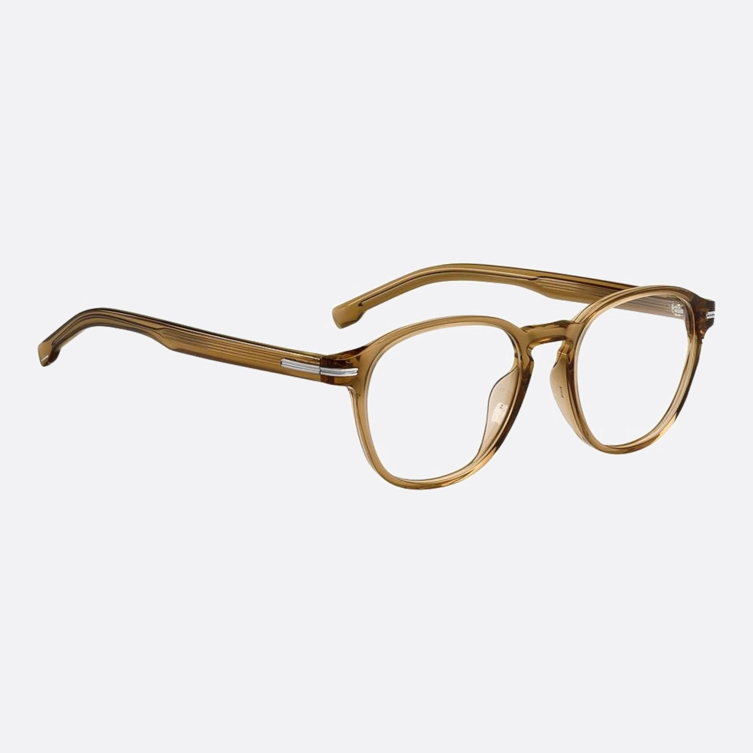 Boss 51mm Boss 10a Brown Round Men Eyeglasses - Detail View