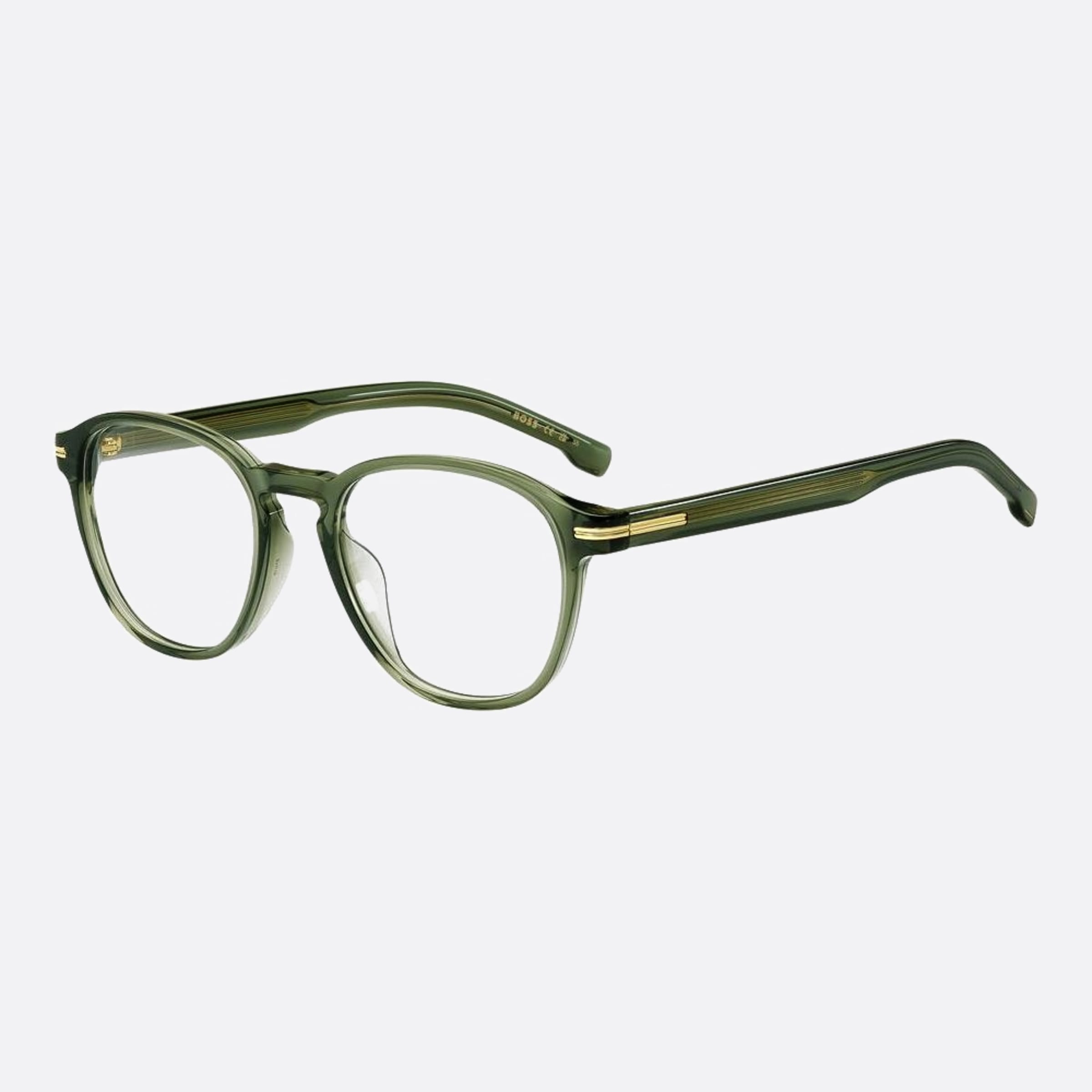 Boss 51mm Boss 1ed Green Round Men Eyeglasses - Side View