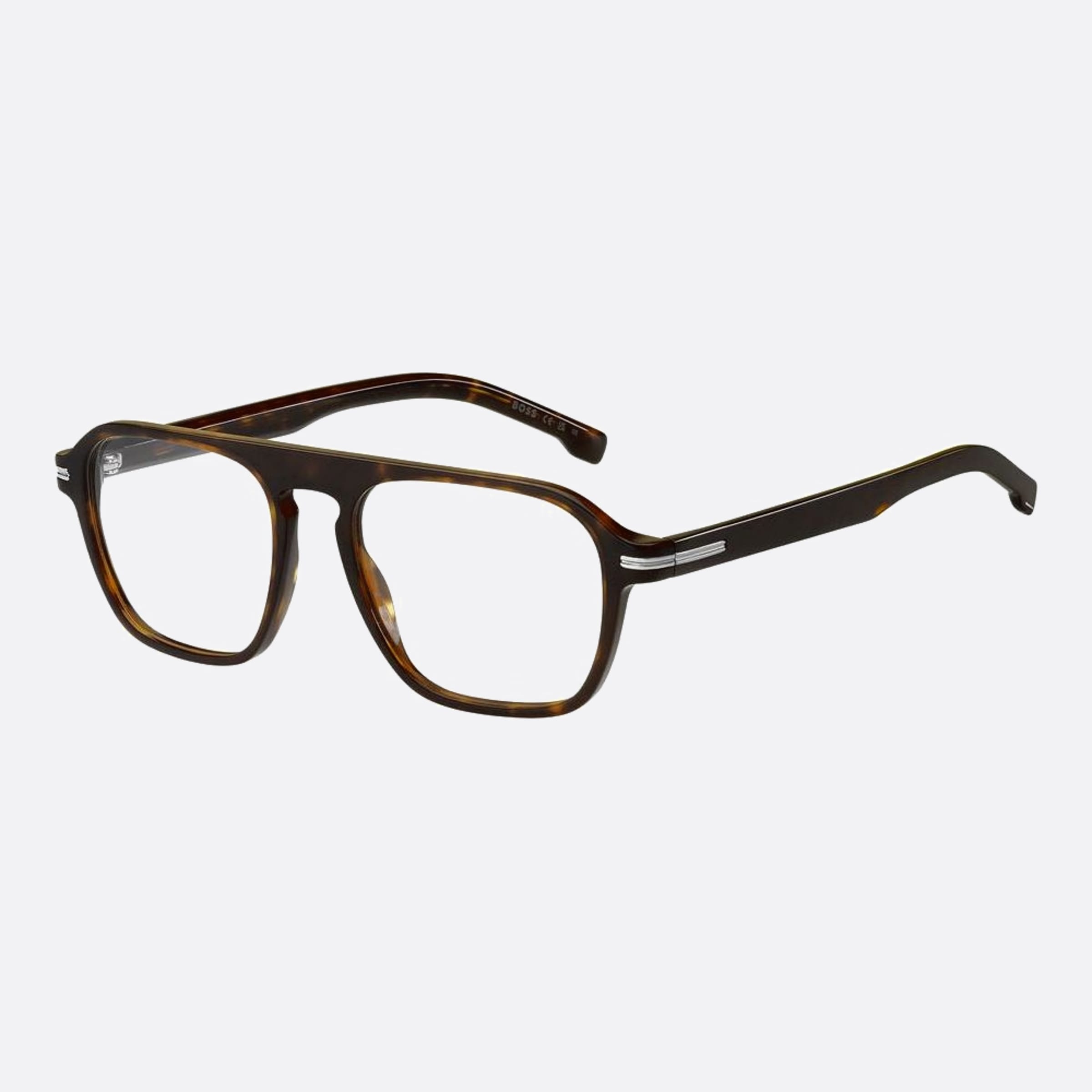 Boss 52mm Boss Havana Geometric Men Eyeglasses - Side View