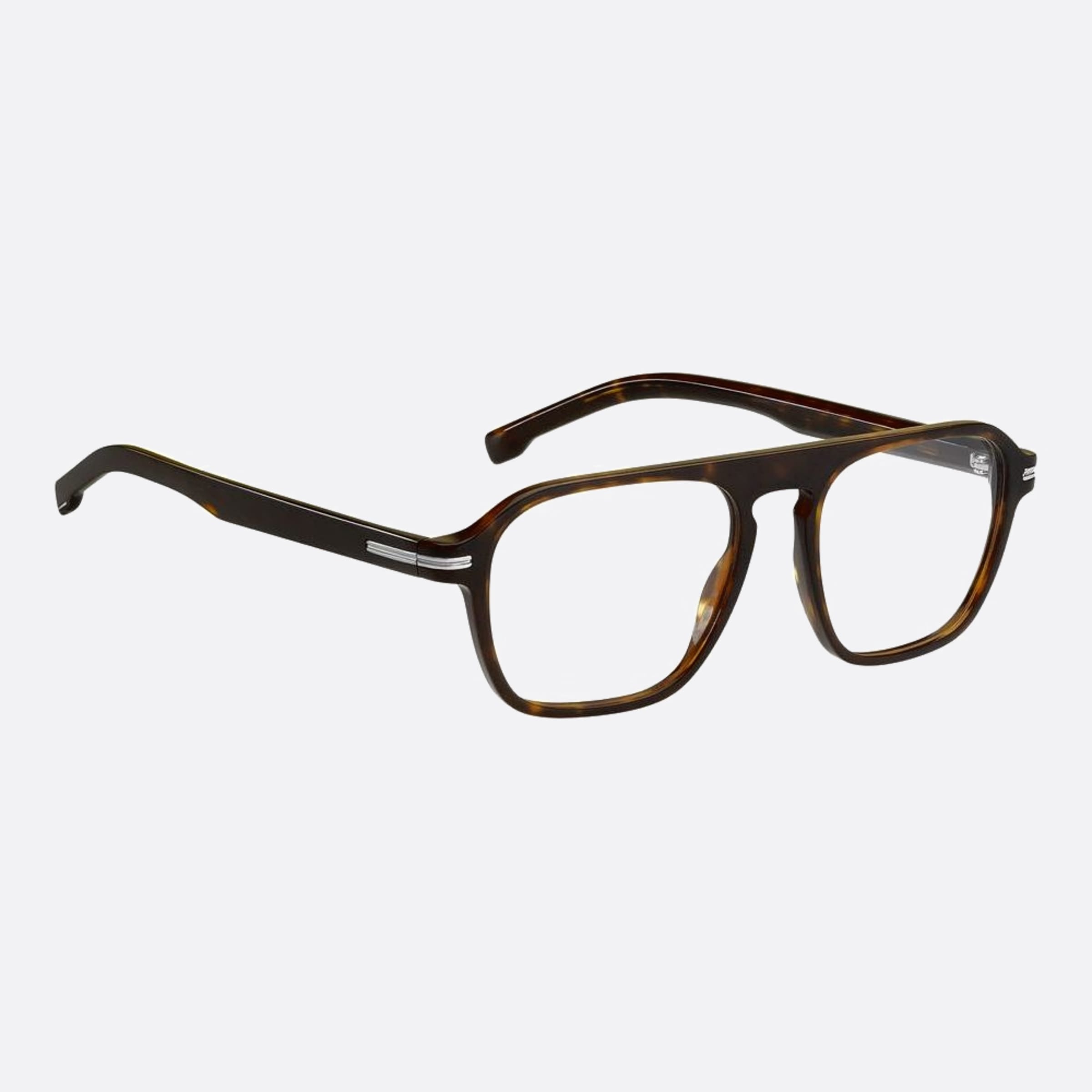 Boss 52mm Boss Havana Geometric Men Eyeglasses - Detail View