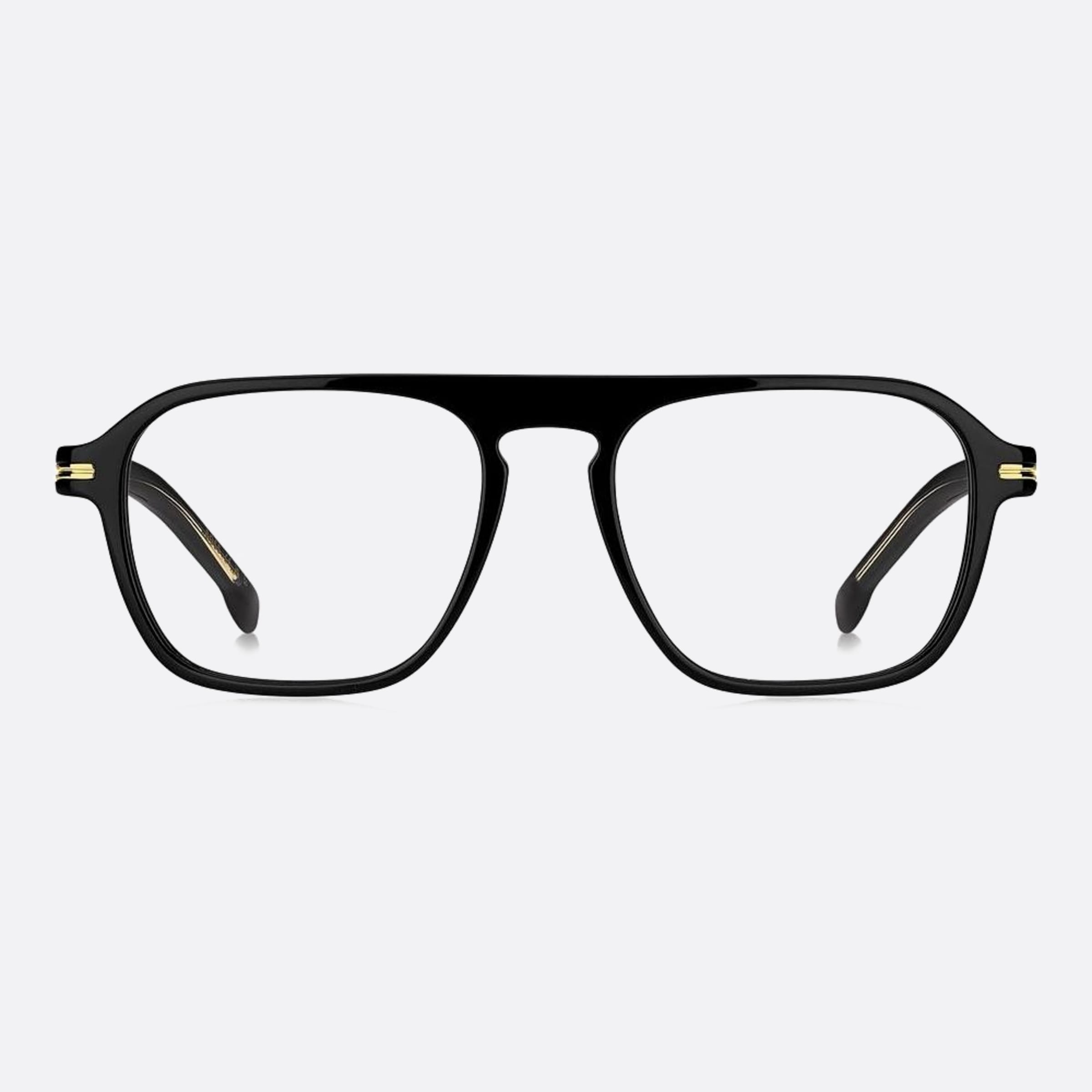 Boss 52mm Boss Black Geometric Men Eyeglasses - Main View