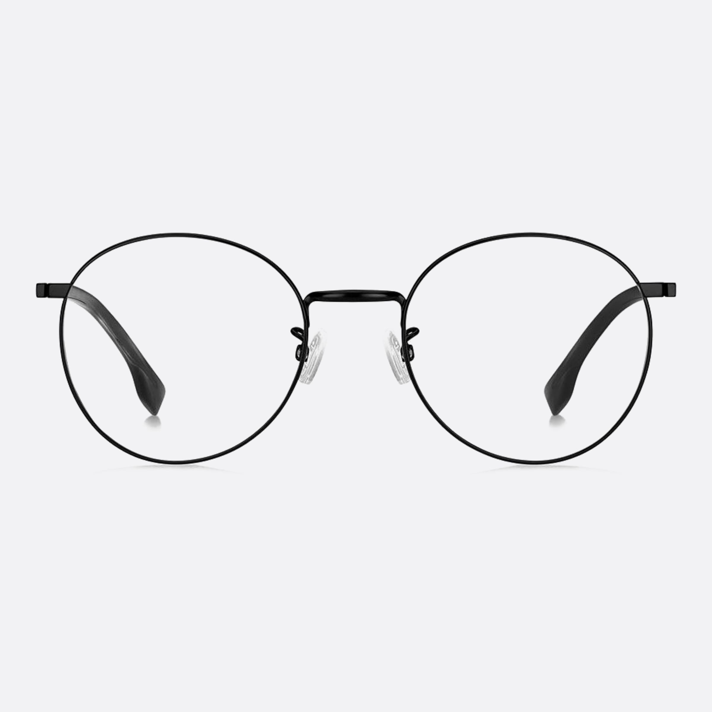 Boss 51mm Boss Black Round Men Eyeglasses - Main View