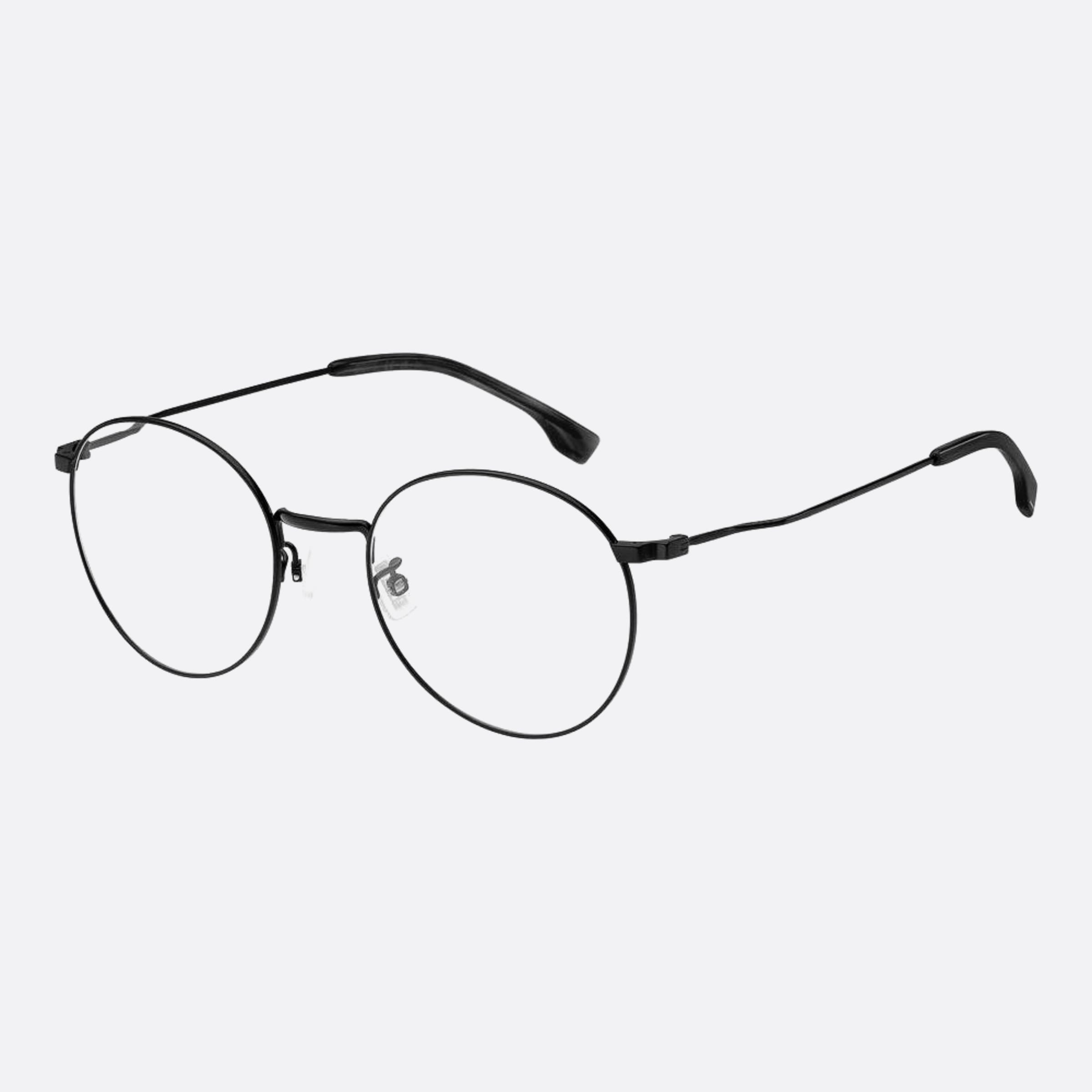 Boss 51mm Boss Black Round Men Eyeglasses - Side View