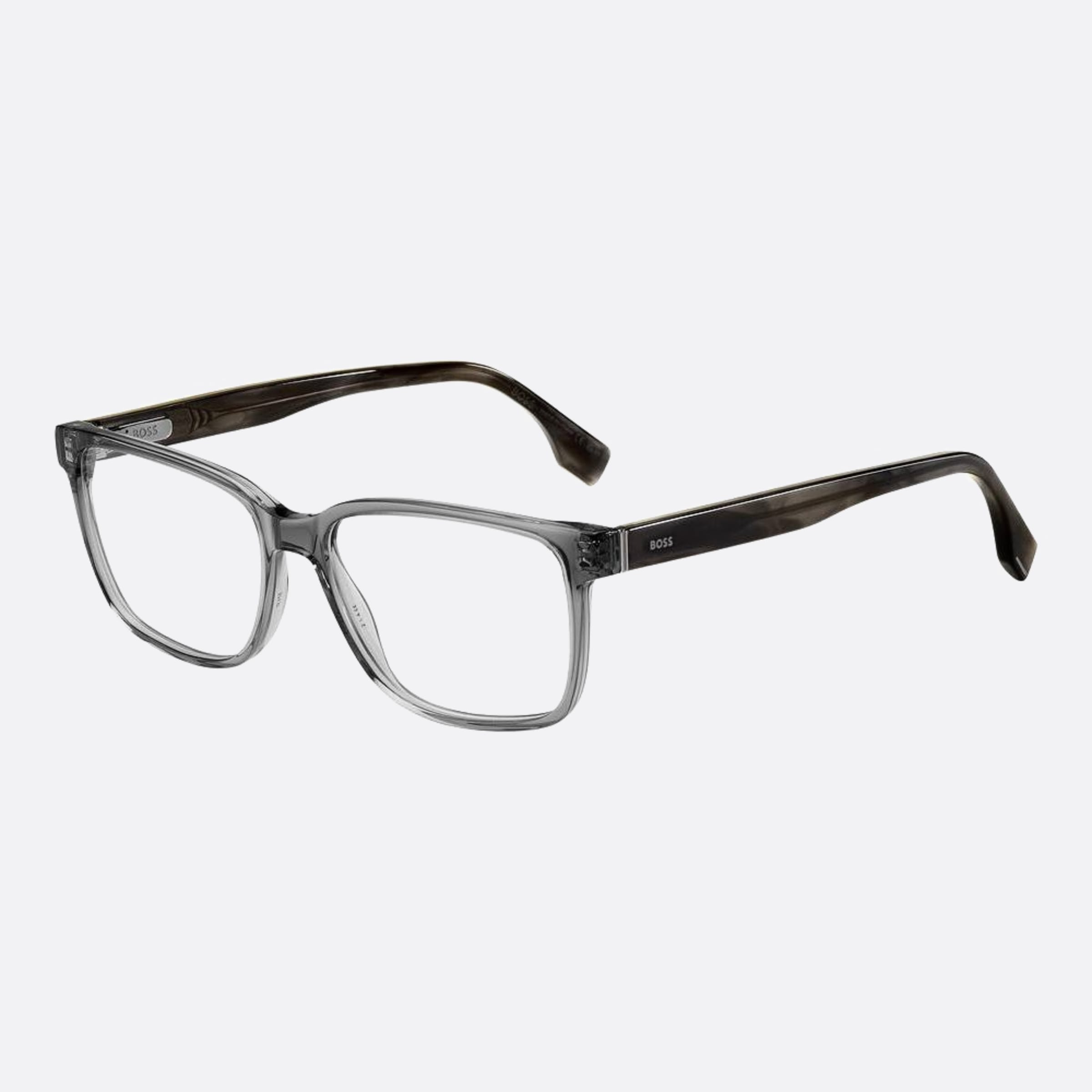 Boss 57mm Boss 2w8 Grey Squared Men Eyeglasses - Side View