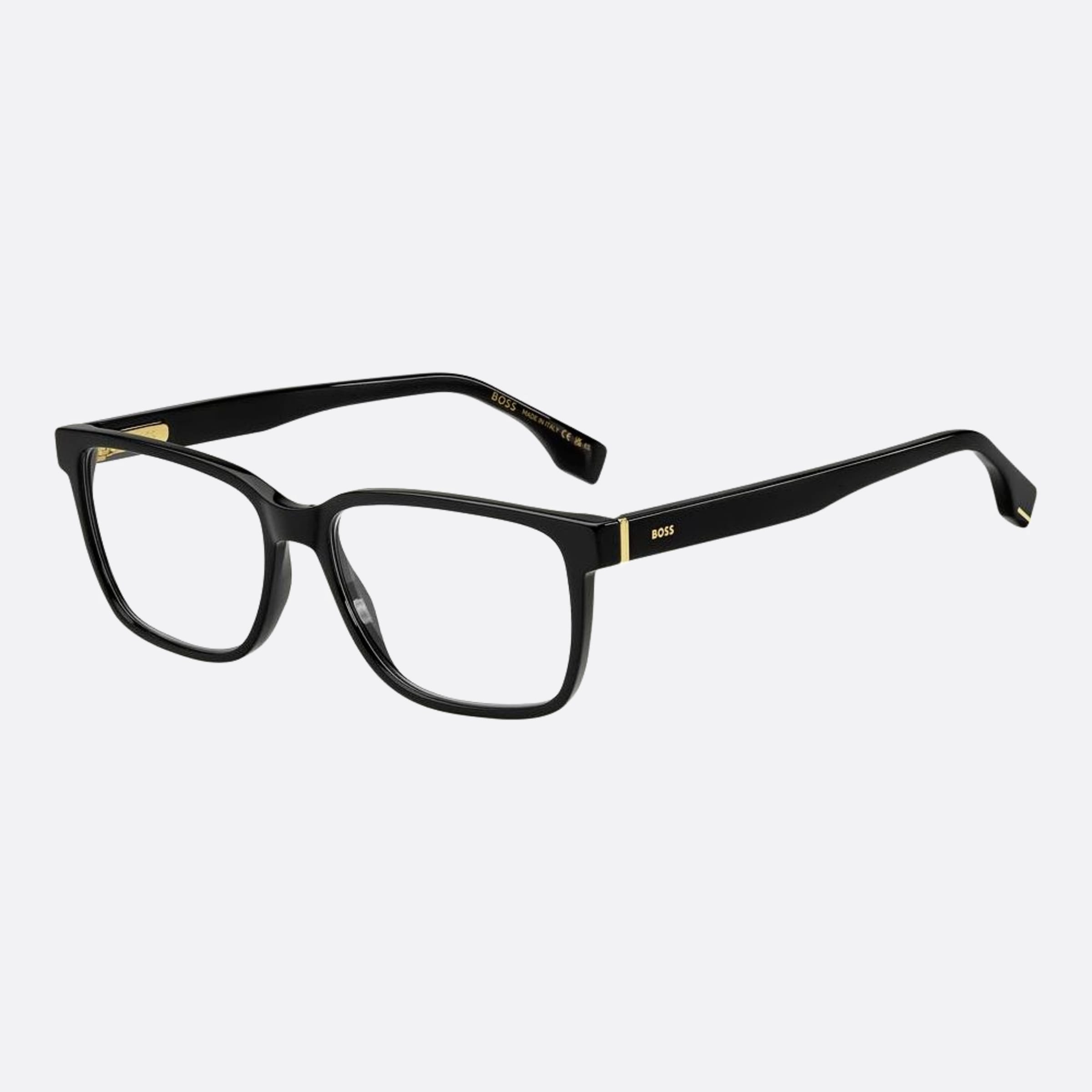 Boss 57mm Boss Black Squared Men Eyeglasses - Side View