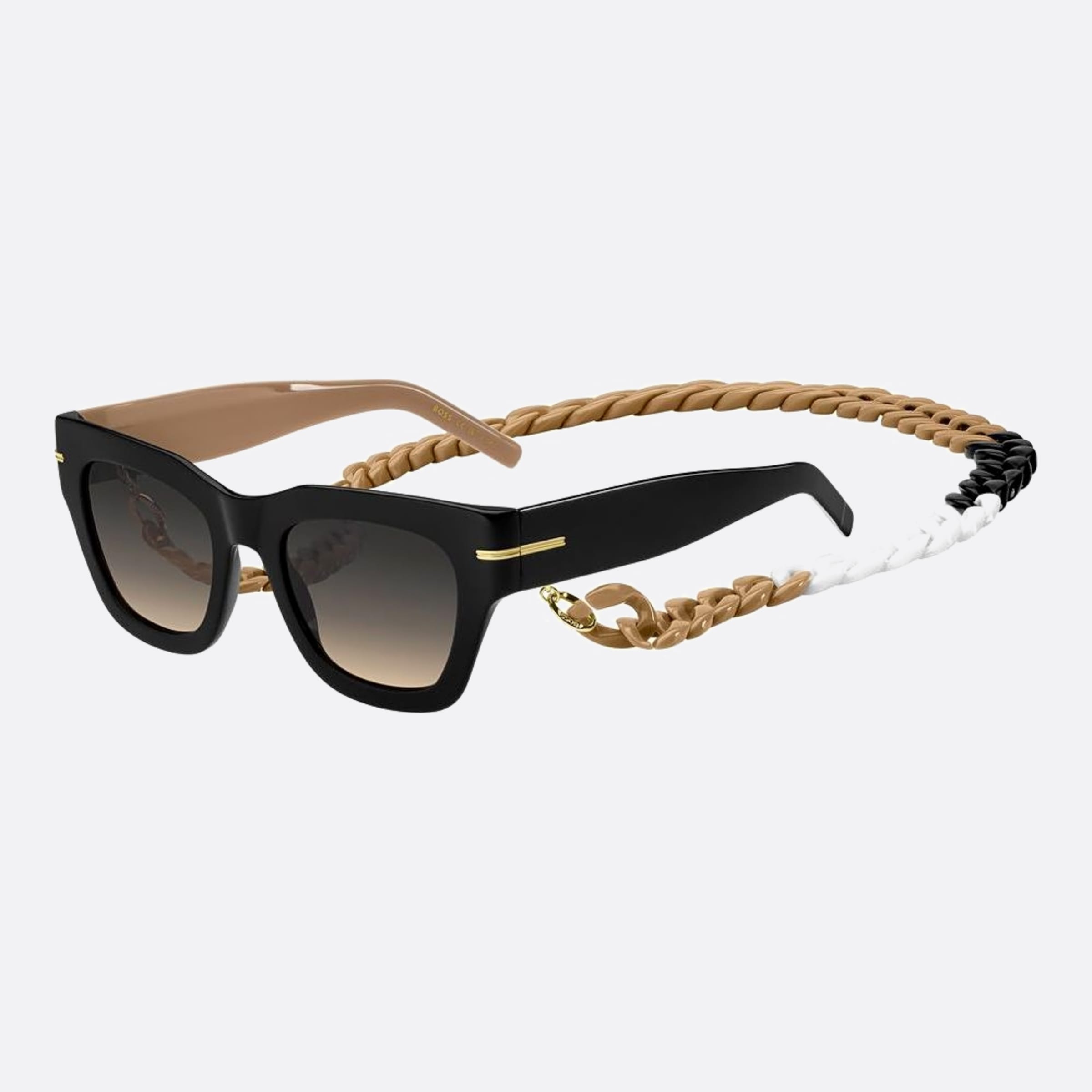 Boss 51mm Boss 0wm Black Squared Women Sunglasses - Side View