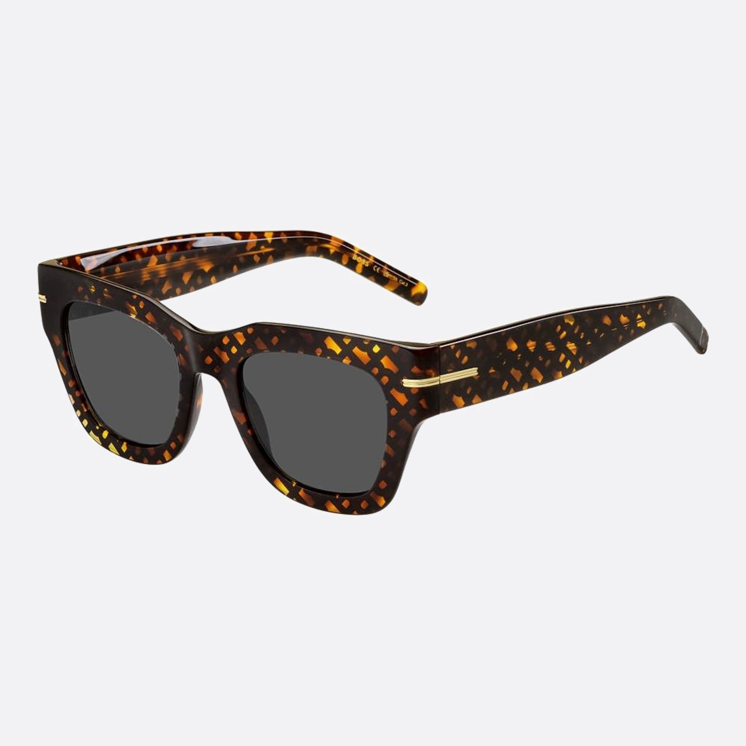 Boss 51mm Boss 2vm Havana Squared Women Sunglasses - Side View