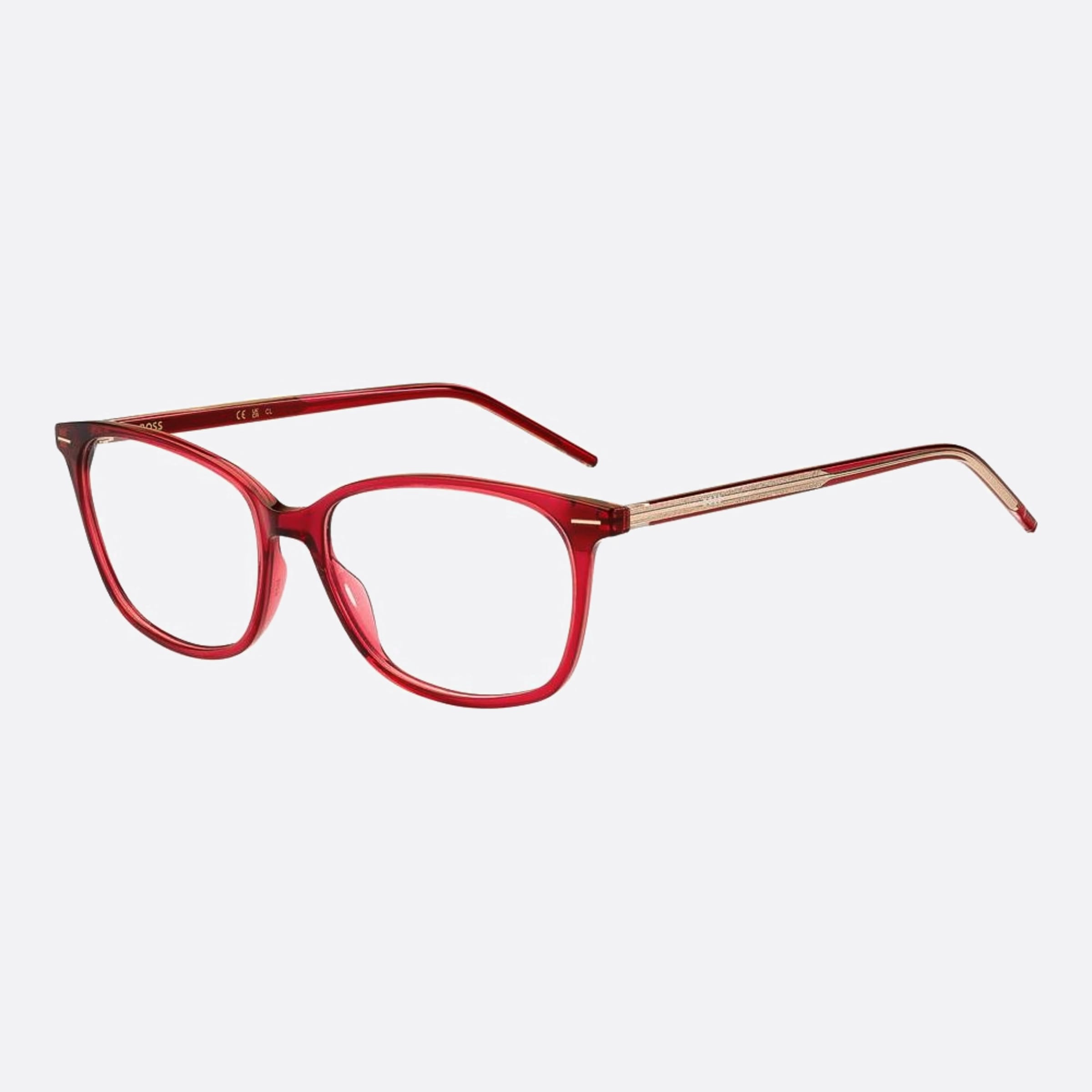 Boss 53mm Boss Lhf Red Squared Women Eyeglasses - Side View