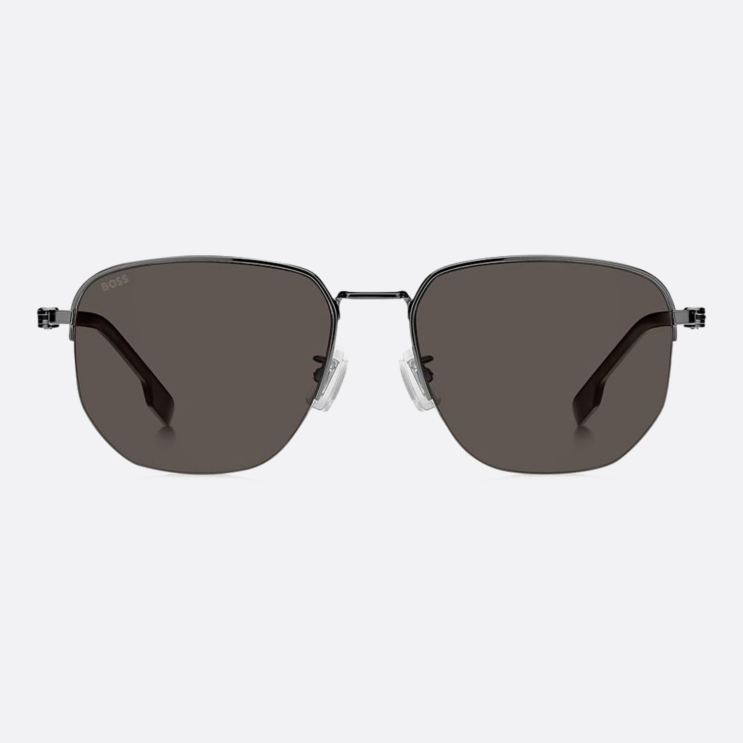 Boss 57mm Boss V81 Ruthenium Squared Men Sunglasses - Main View