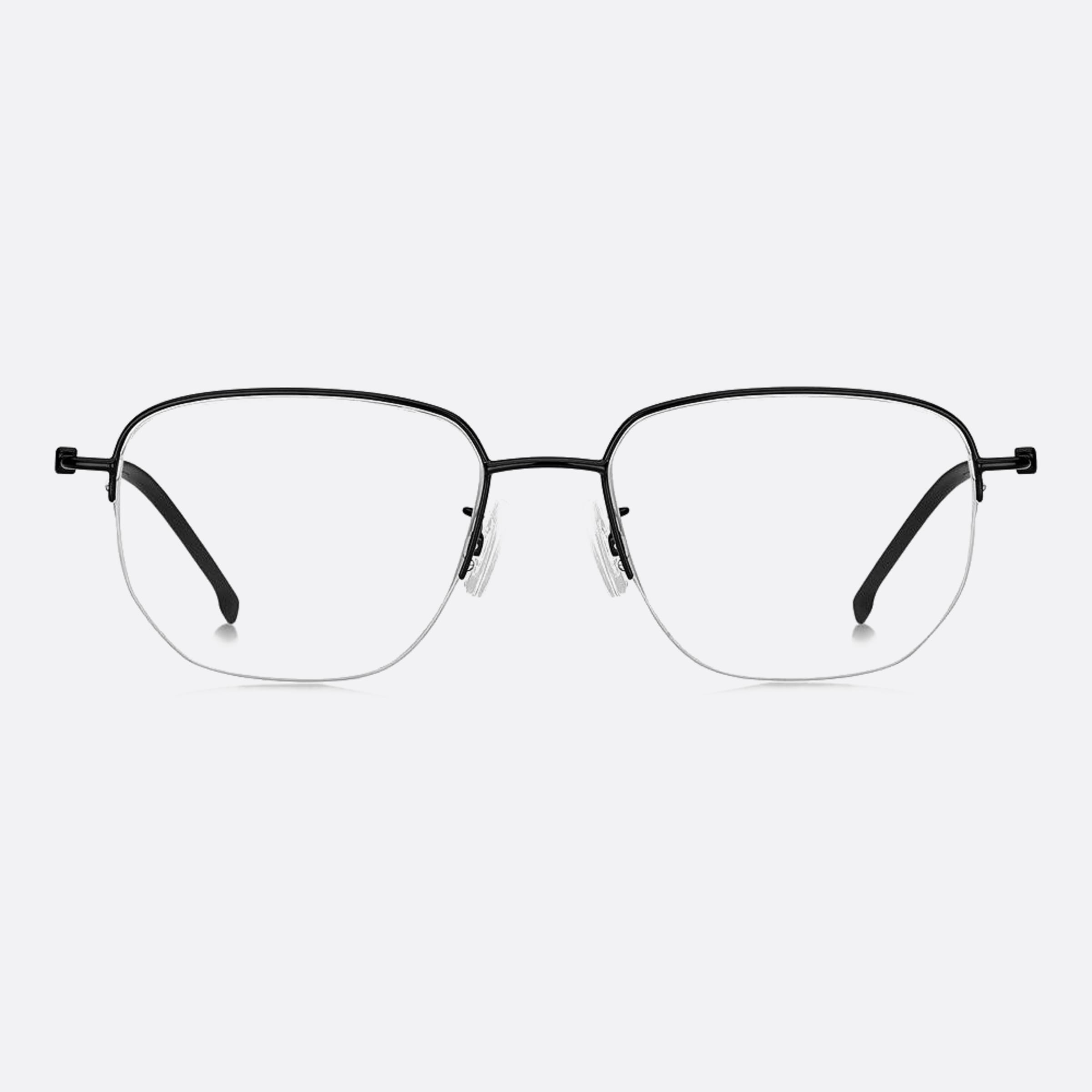 Boss 54mm Boss Black Geometric Men Eyeglasses - Main View